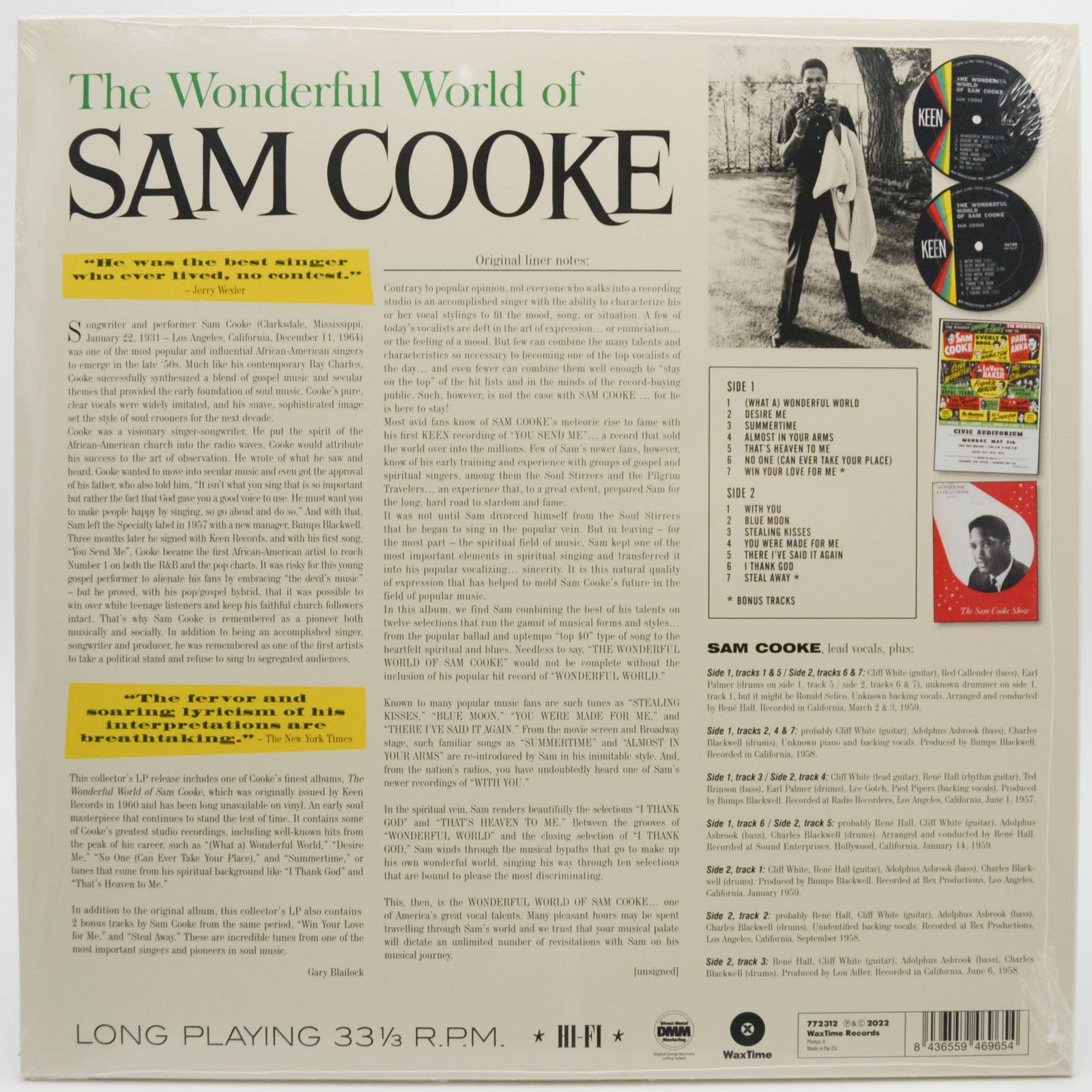 Виниловая пластинка Sam Cooke — The Wonderful World Of, 1960