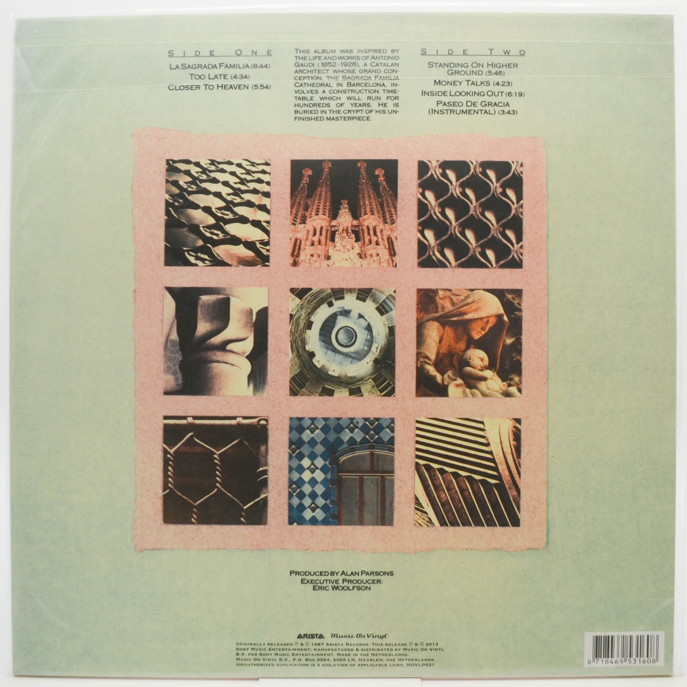 Виниловая пластинка Alan Parsons Project — Gaudi, 1987