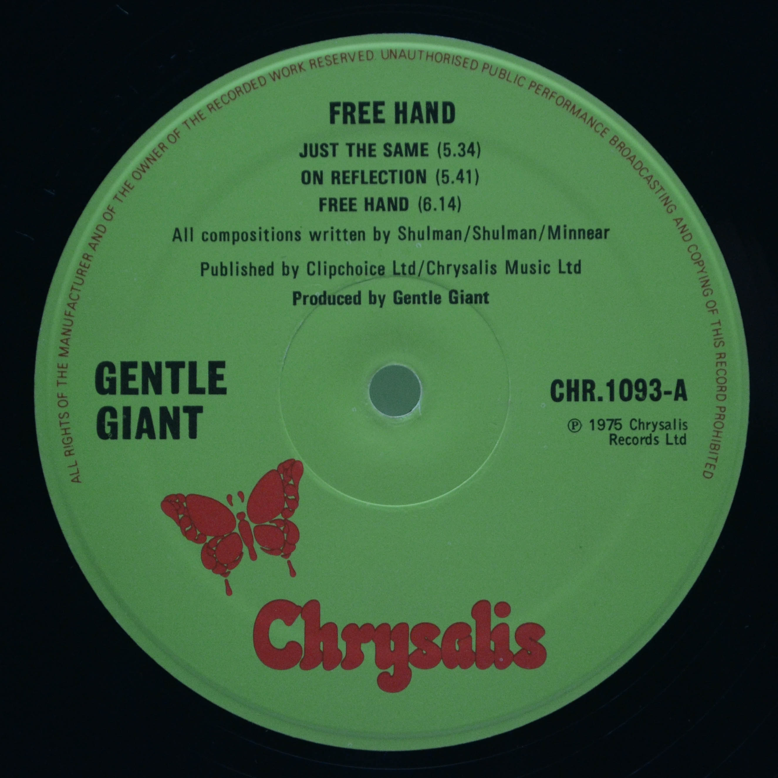 Gentle Giant — Free Hand (1-st, UK), 1975