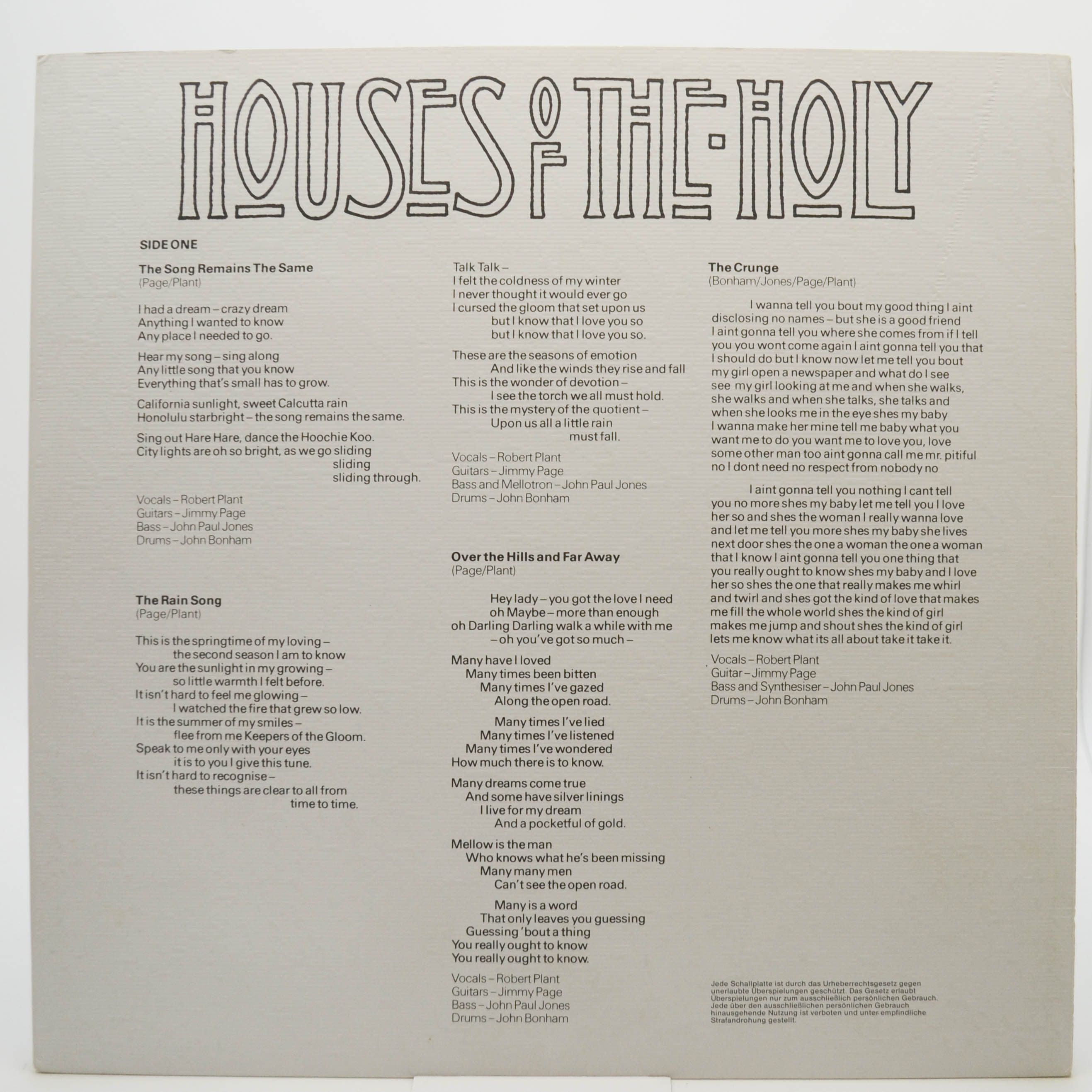 Led Zeppelin — Houses Of The Holy, 1973