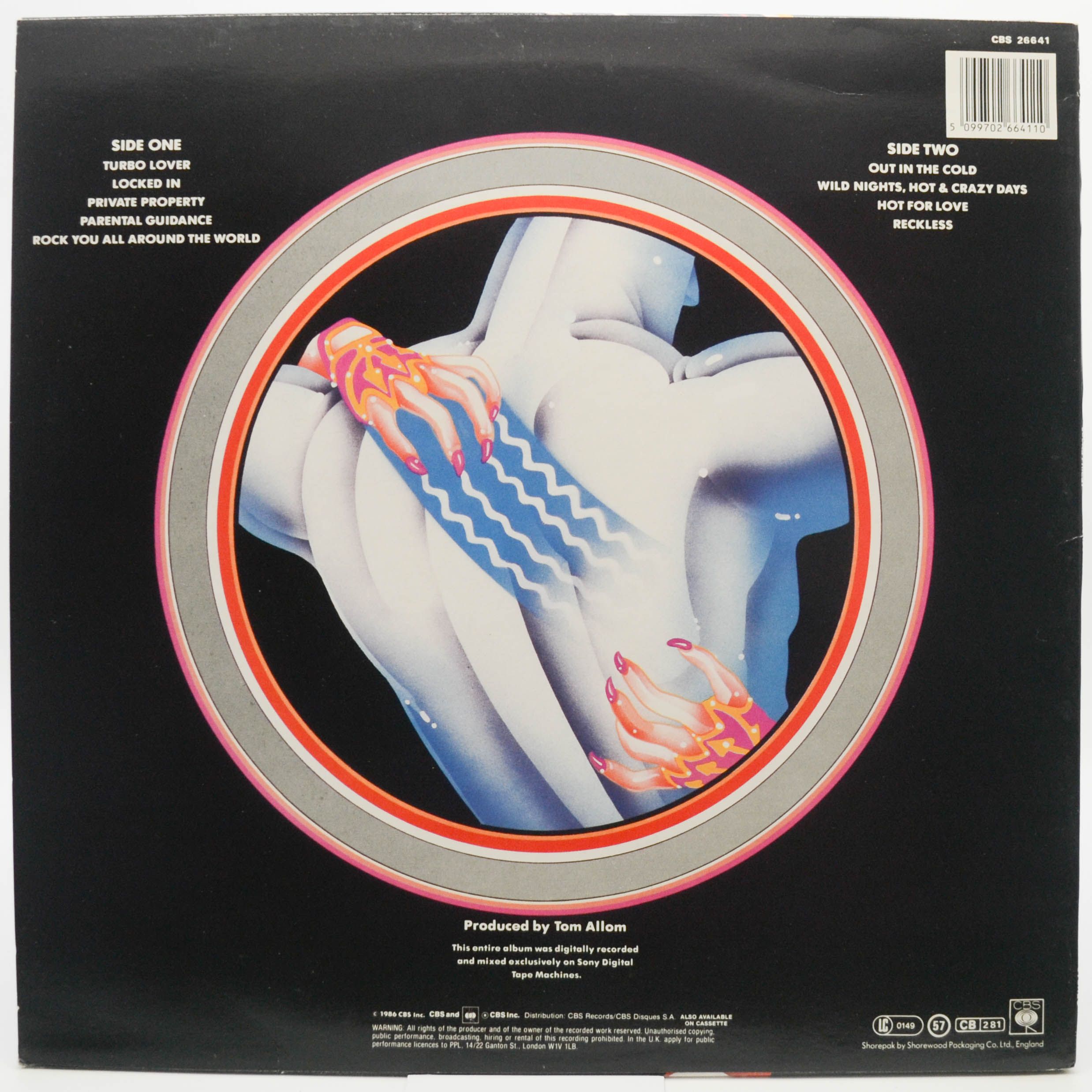 Виниловая пластинка Judas Priest — Turbo (1-st, UK), 1986