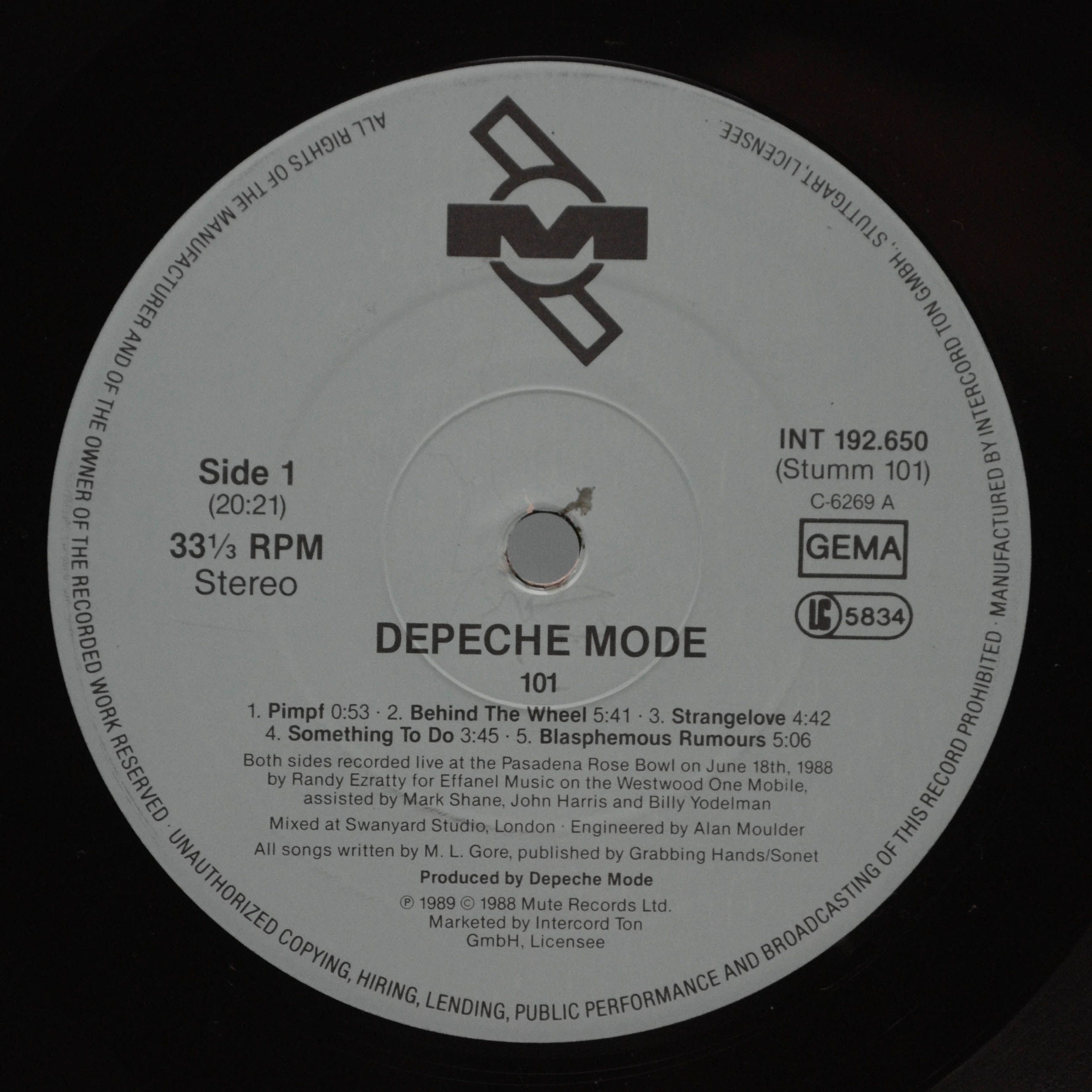Depeche Mode — 101 (2LP), 1989