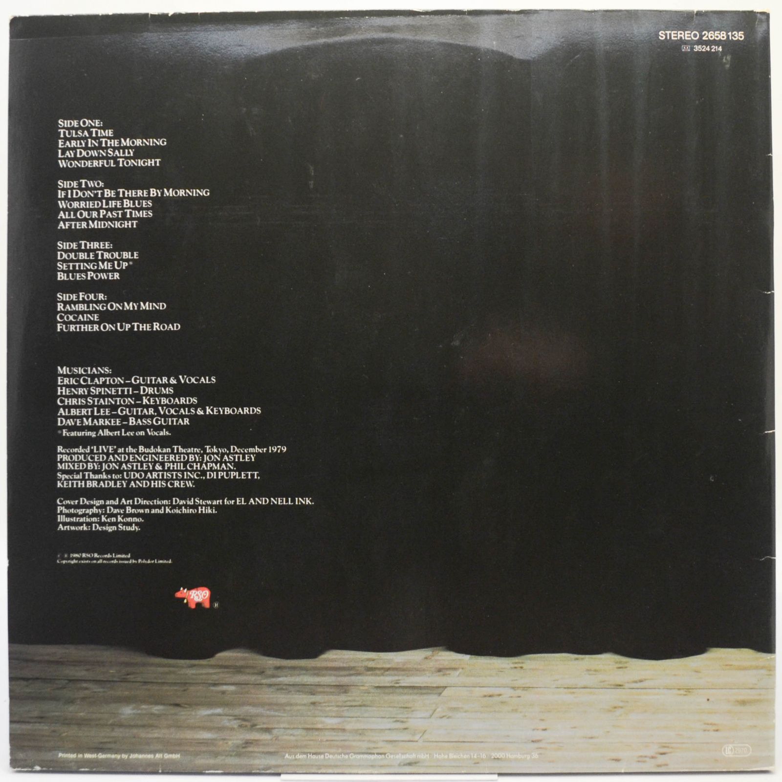 Eric Clapton — Just One Night (2LP), 1980