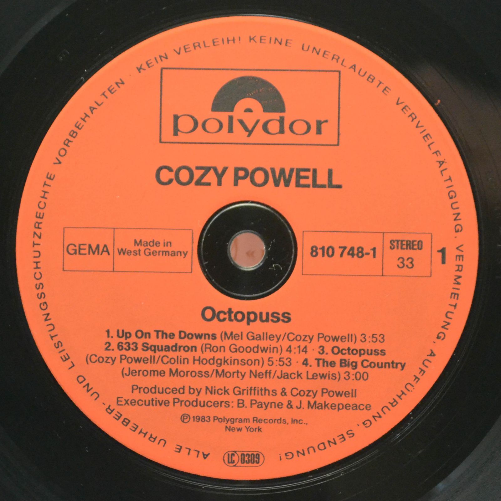 Виниловая пластинка Cozy Powell — Octopuss, 1983