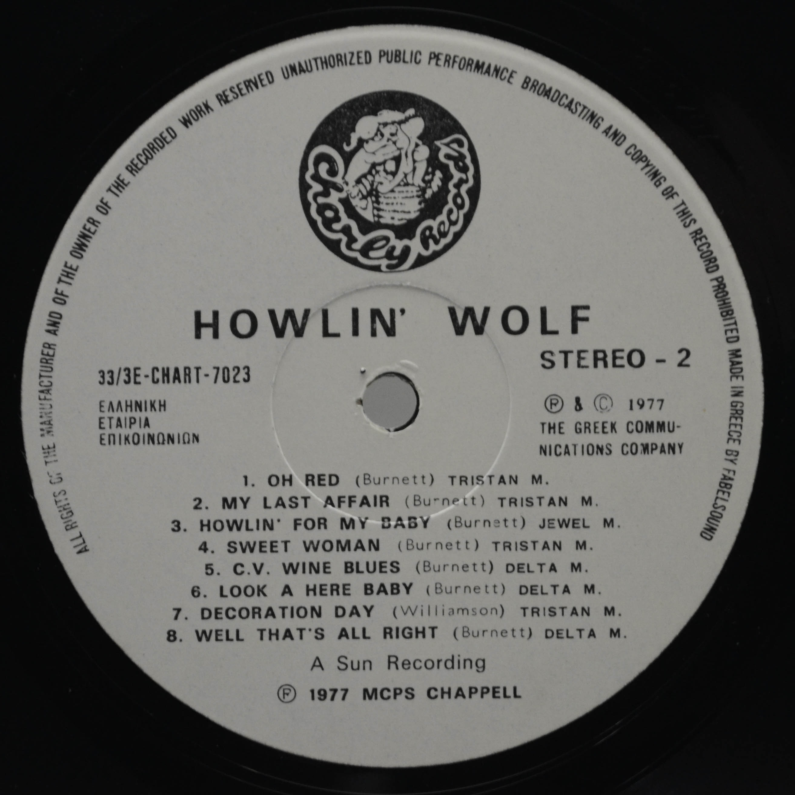 Howlin' Wolf — The Legendary Sun Performers, 1977
