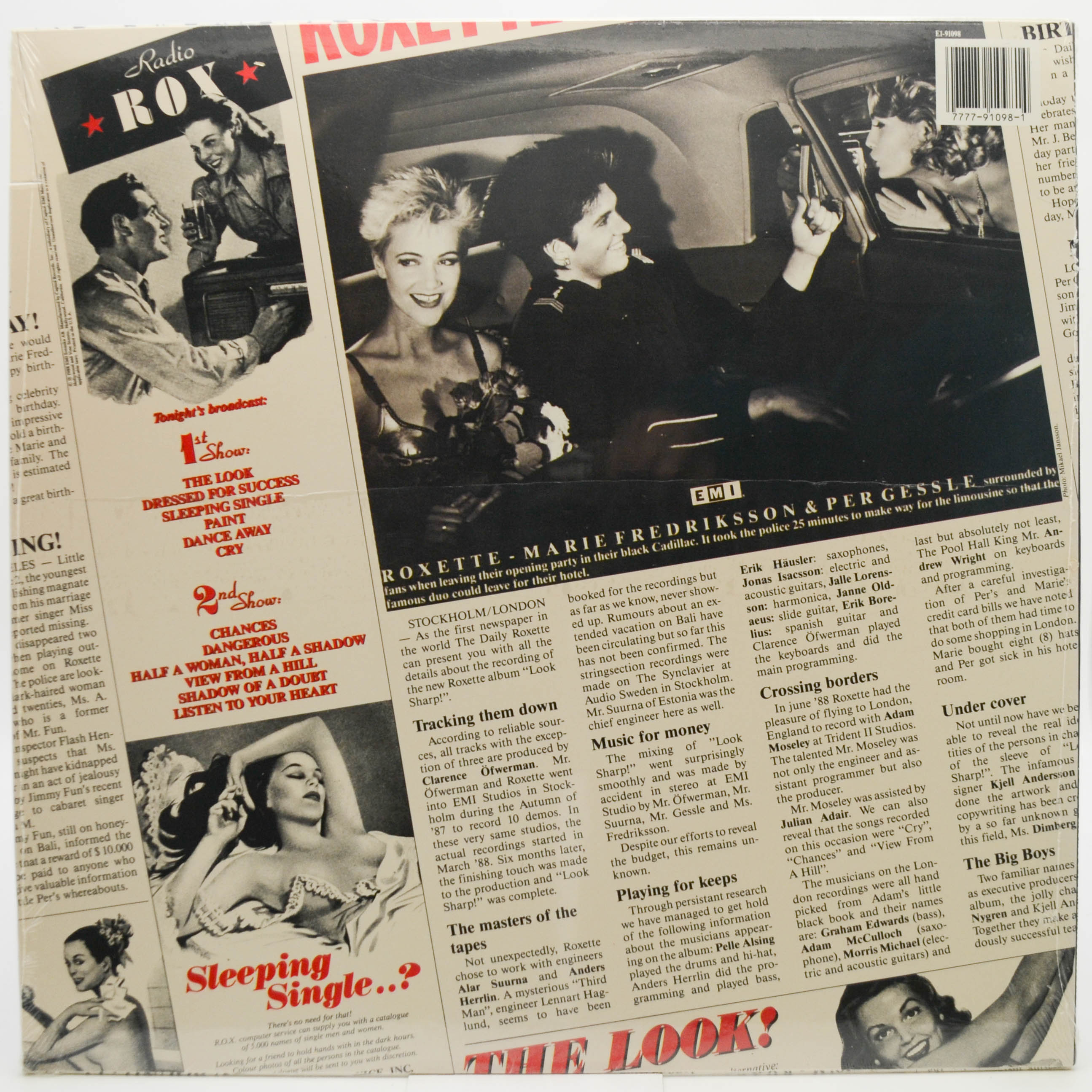 Roxette — Look Sharp! (USA), 1988