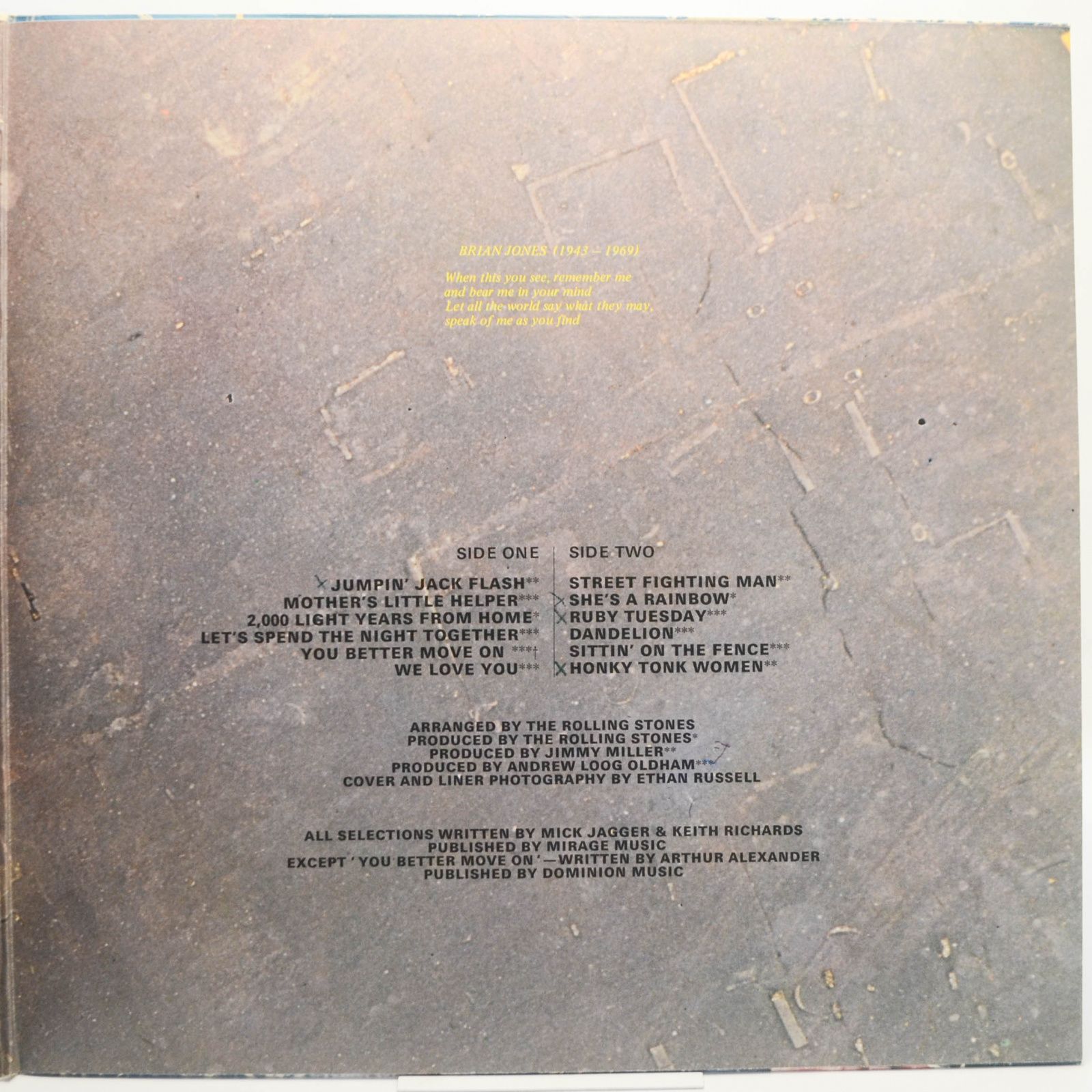 Rolling Stones — Through The Past, Darkly (Big Hits Vol. 2), 1969