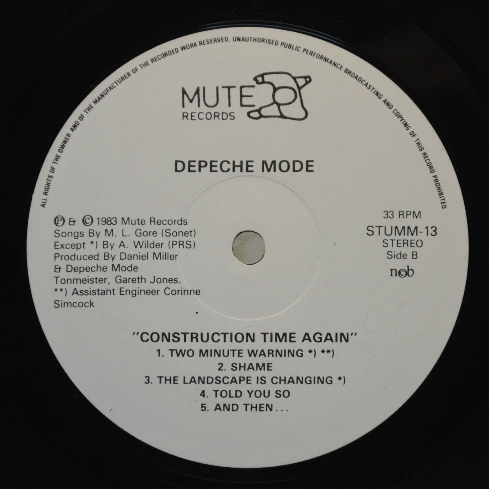 Depeche Mode — Construction Time Again, 1983