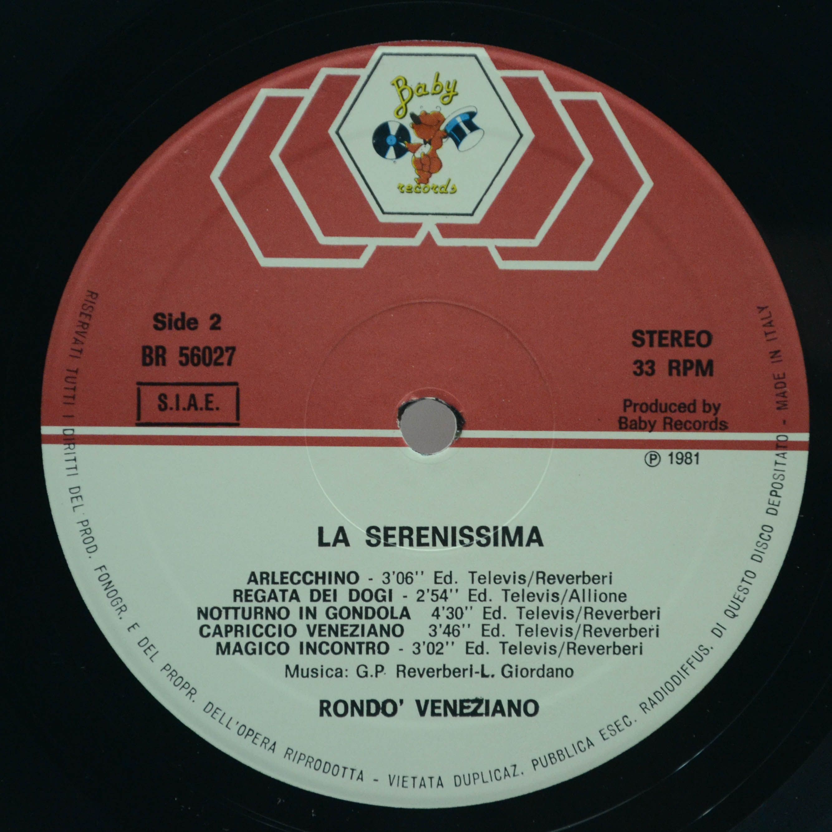 Rondo' Veneziano — La Serenissima (1-st, Italy), 1981