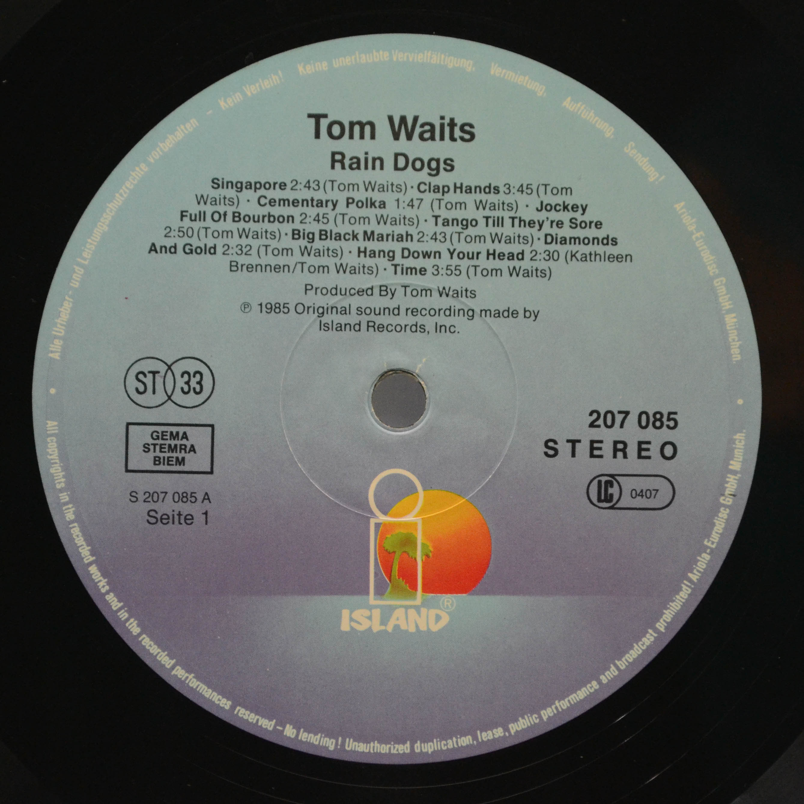 Tom Waits — Rain Dogs, 1985