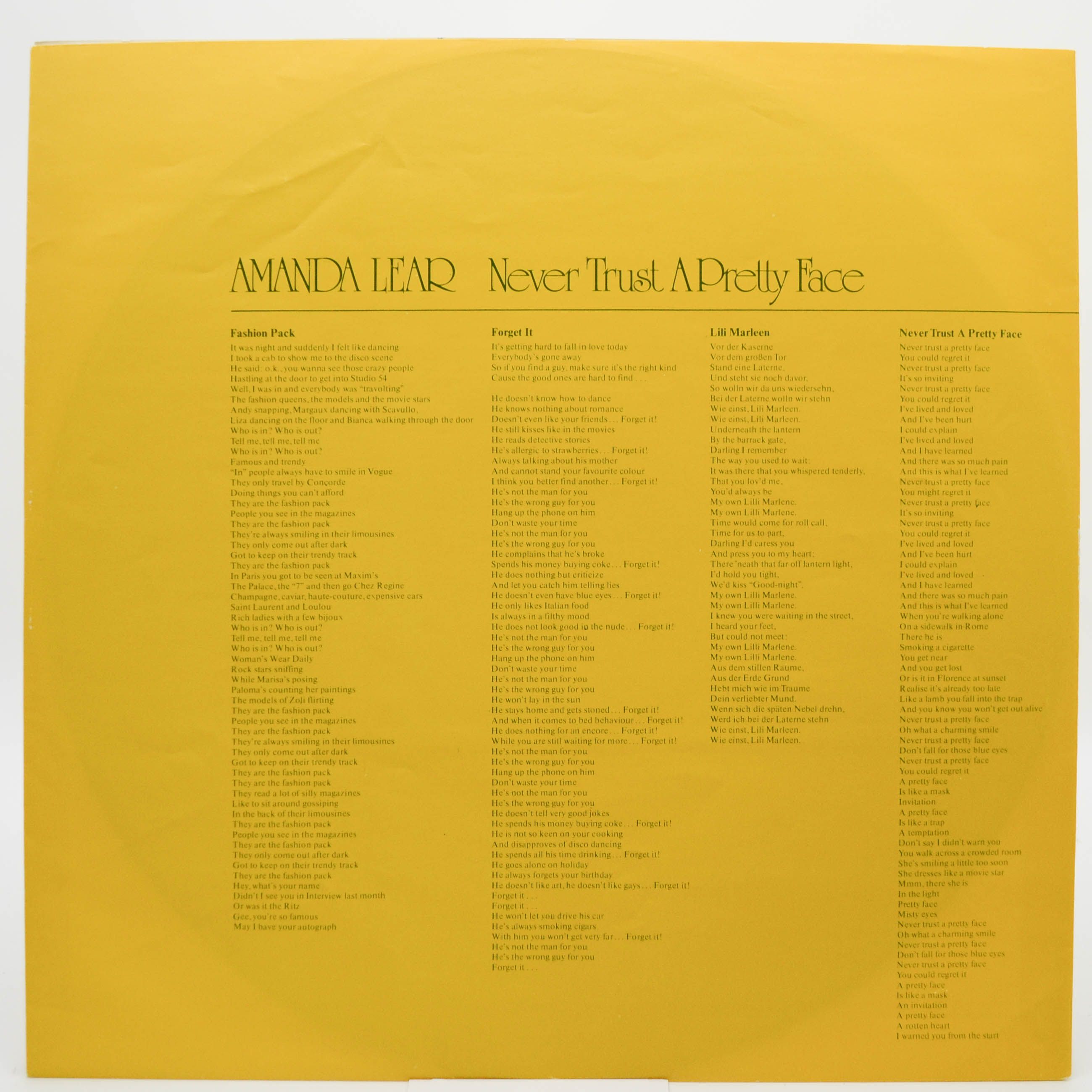 Виниловая пластинка Amanda Lear — Never Trust A Pretty Face, 1979