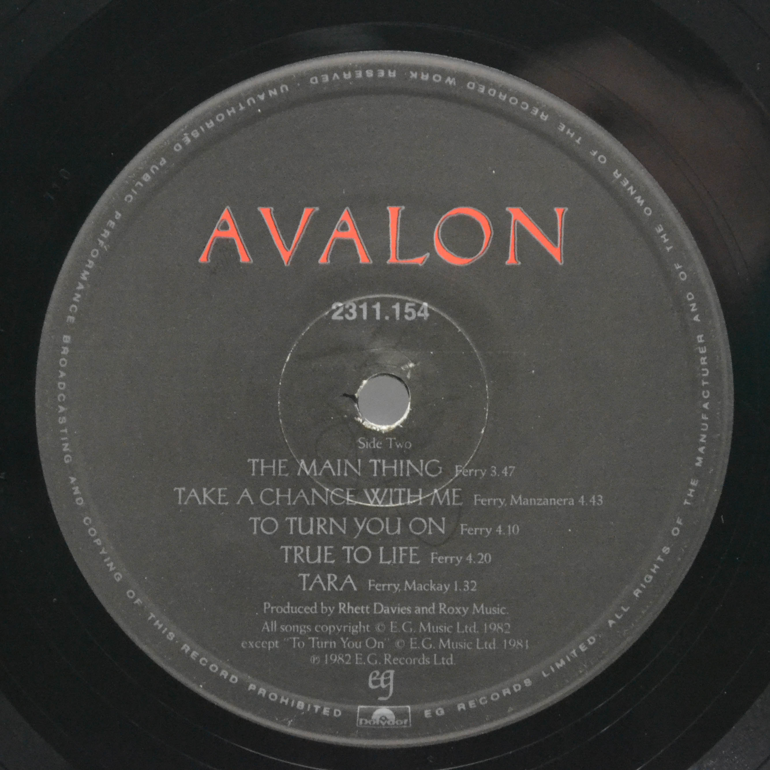 Roxy Music — Avalon, 1982