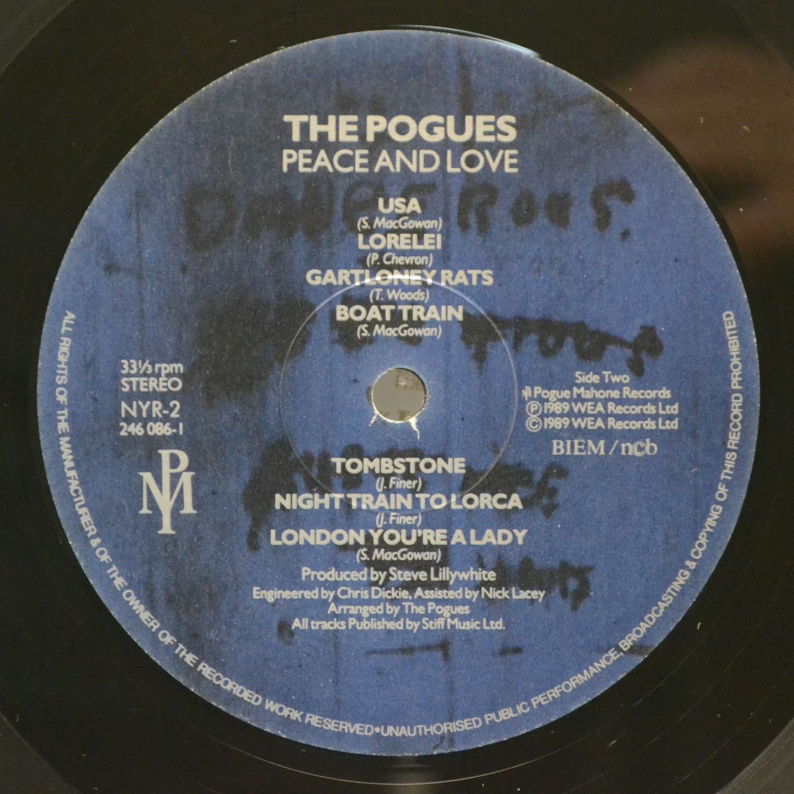 Виниловая пластинка Pogues — Peace And Love, 1989