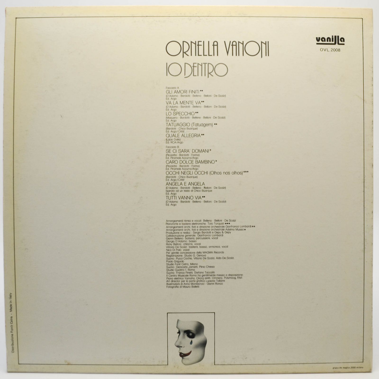 Виниловая пластинка Ornella Vanoni — Io Dentro (Italy), 1977