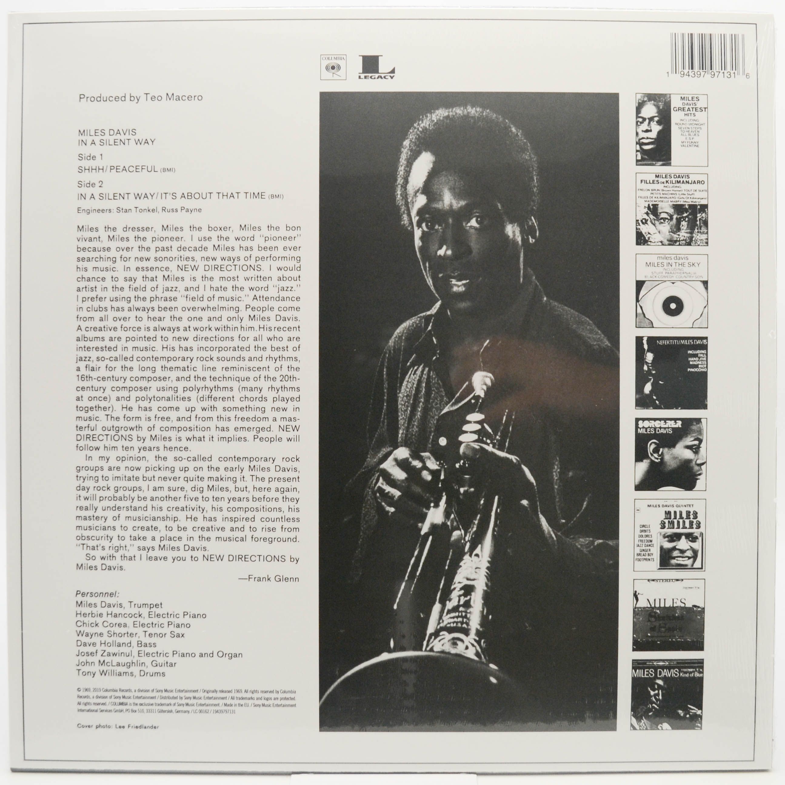 Виниловая пластинка Miles Davis — In A Silent Way, 1969