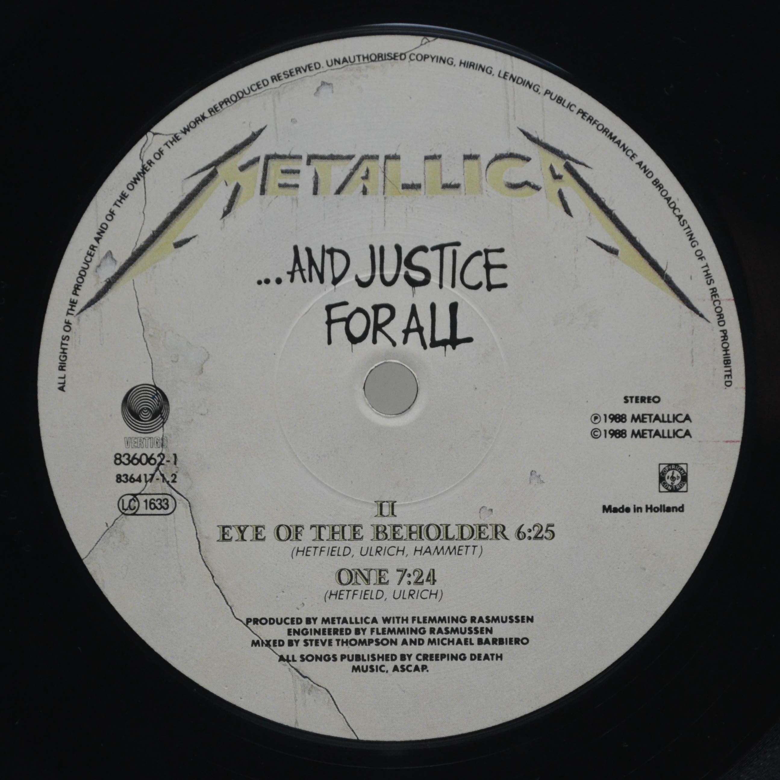 Metallica — ...And Justice For All (2LP), 1988