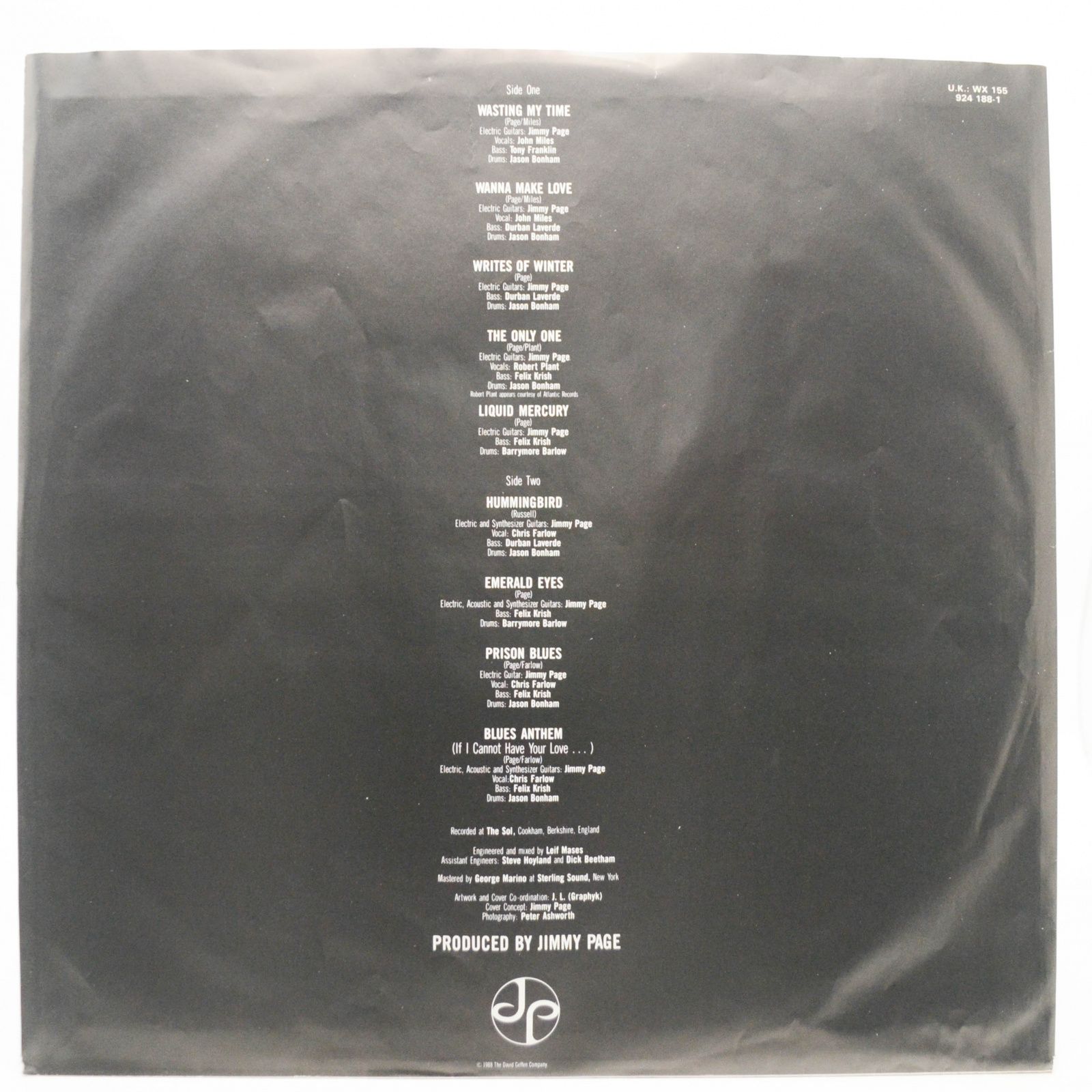 Виниловая пластинка Jimmy Page — Outrider, 1988