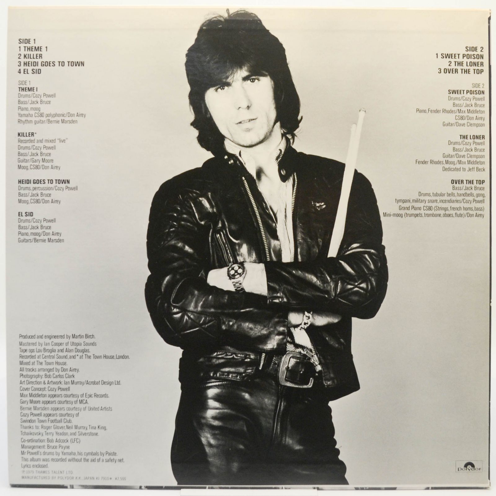 Виниловая пластинка Cozy Powell — Over The Top, 1979