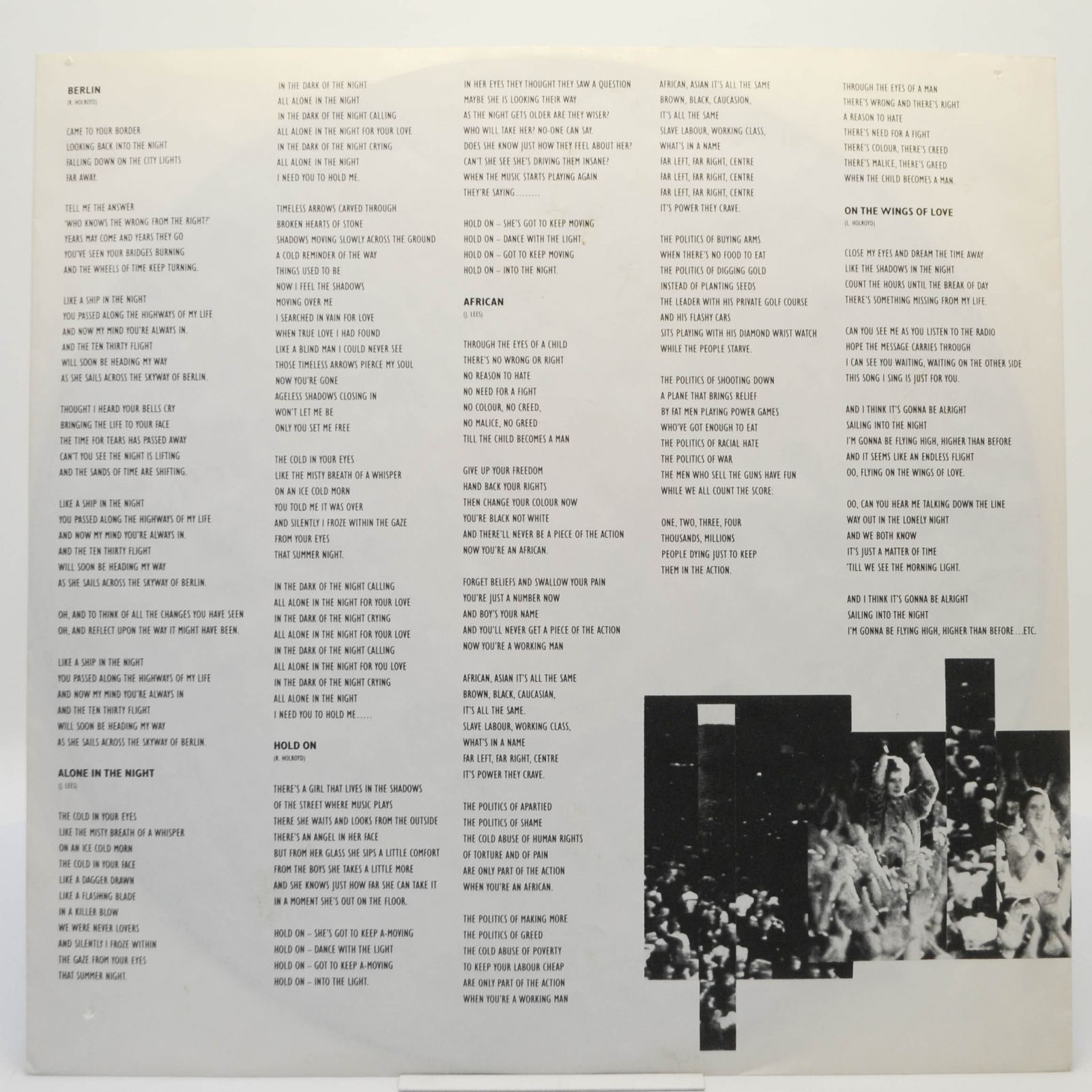 Виниловая пластинка Barclay James Harvest — Glasnost, 1988