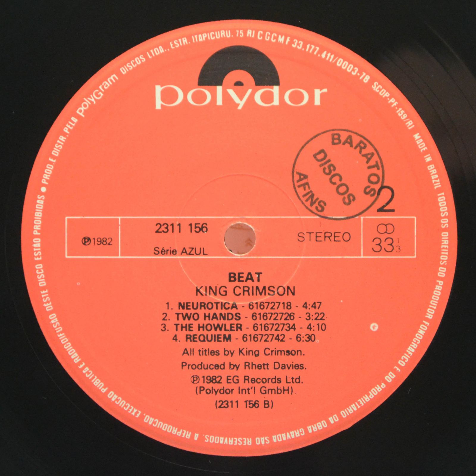 King Crimson — Beat, 1982