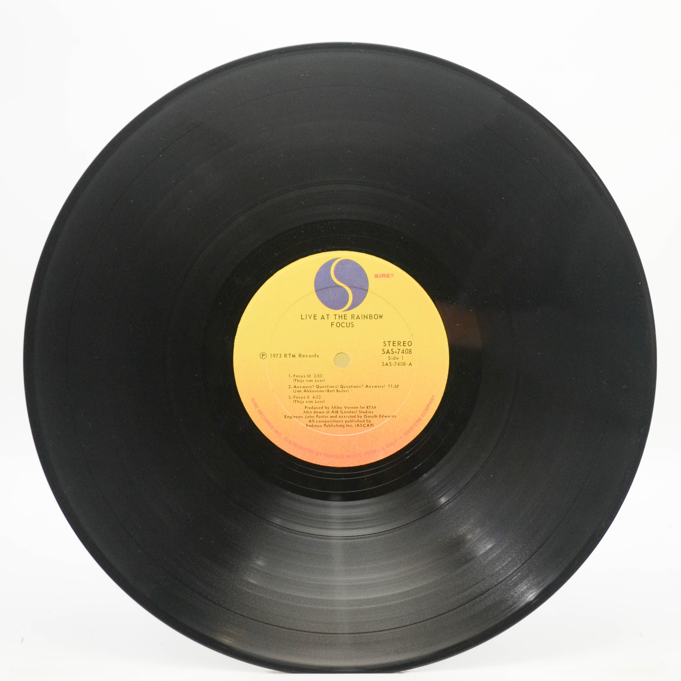 Виниловая пластинка Focus — Live At The Rainbow (USA), 1973