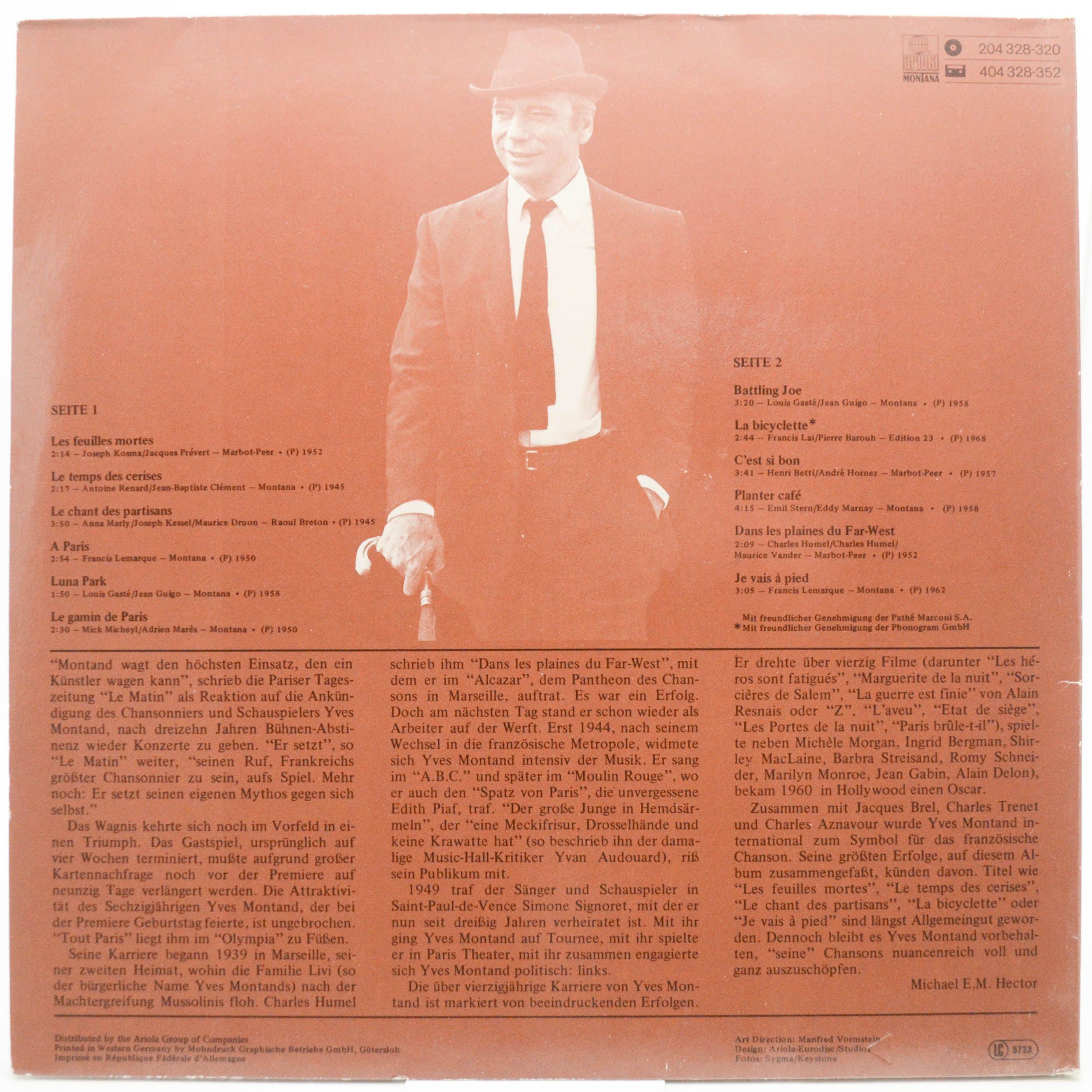 Yves Montand — Seine Grossen Erfolge, 1978