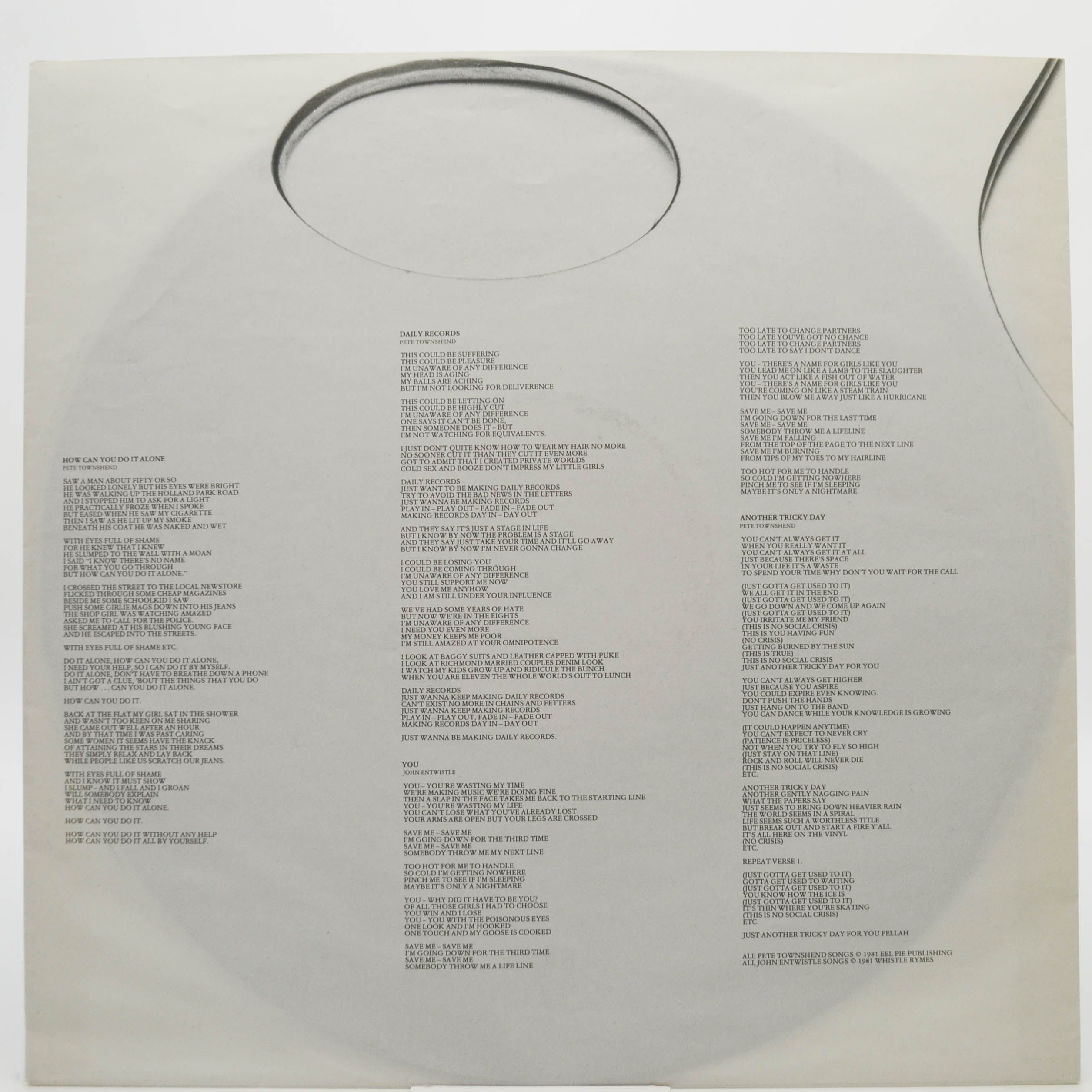 Who — Face Dances (poster), 1981