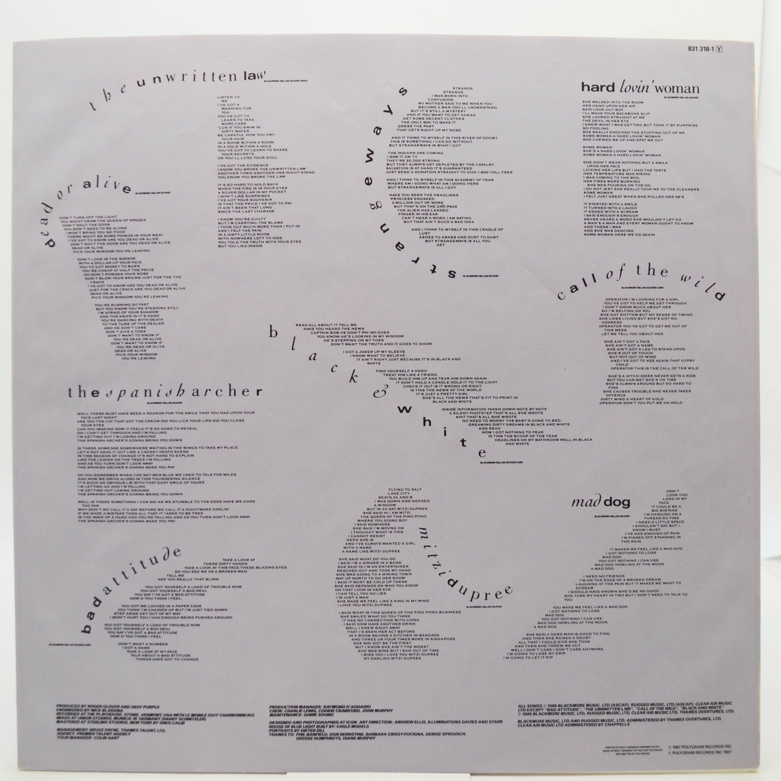 Deep Purple — The House Of Blue Light, 1987