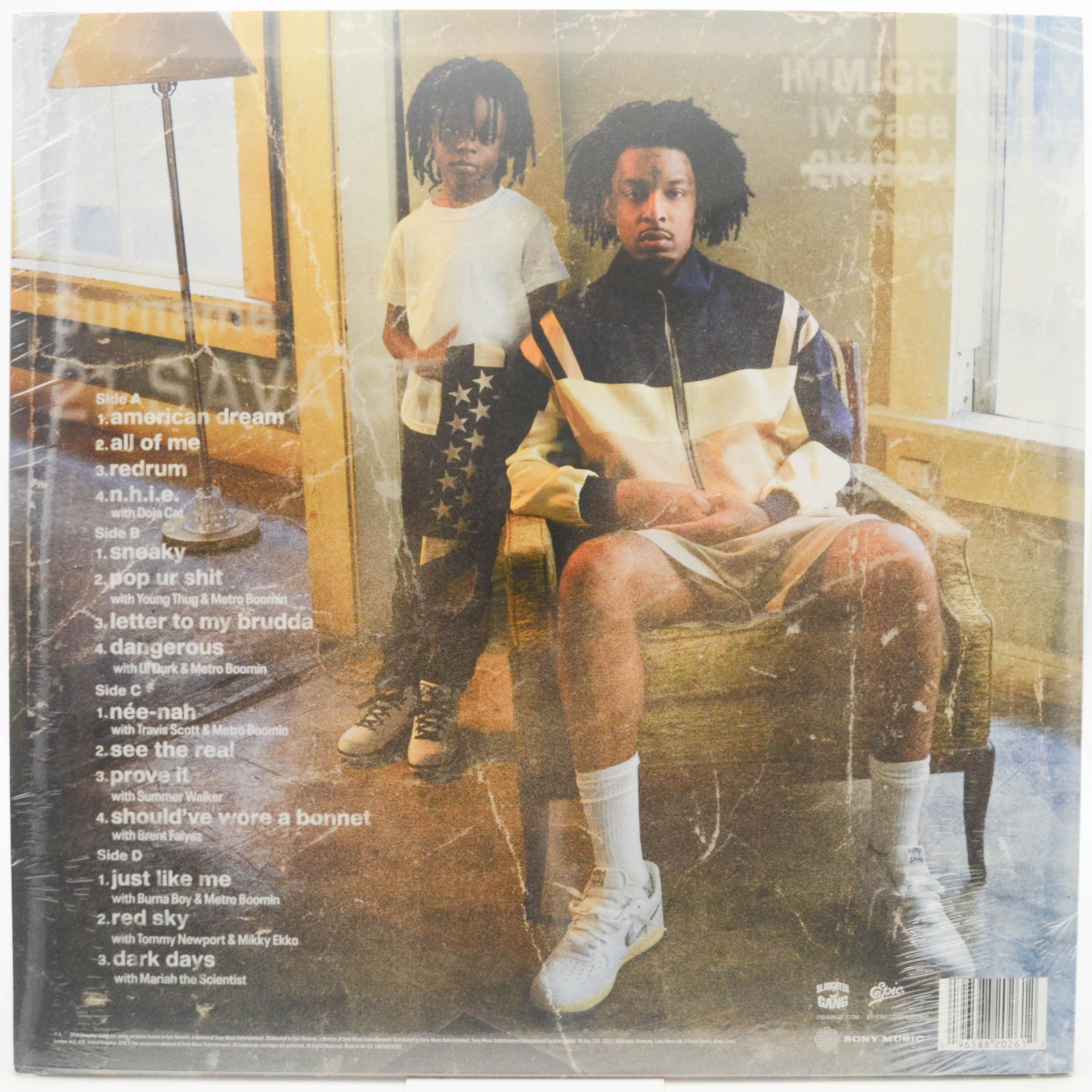 Виниловая пластинка 21 Savage — American Dream (2LP), 2024