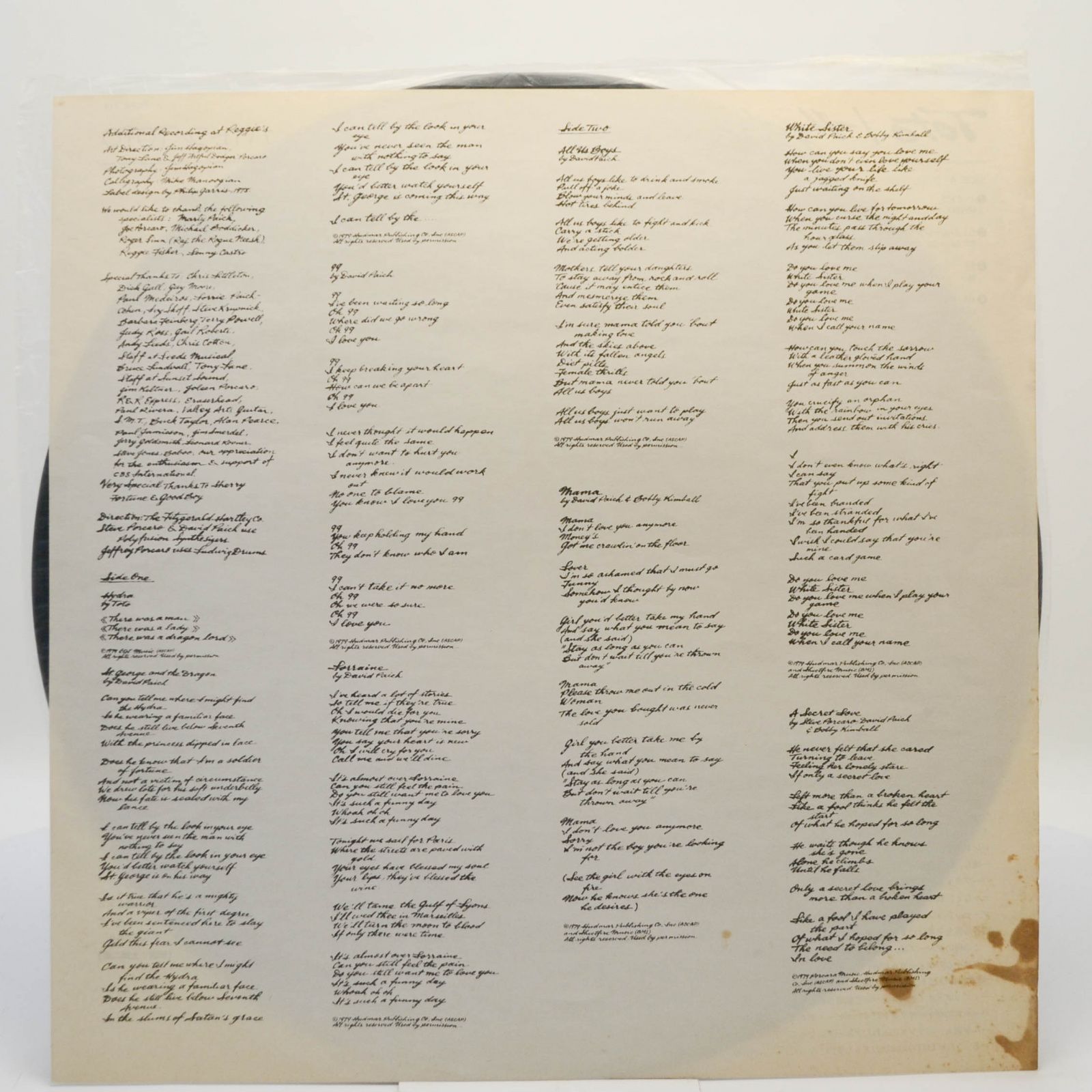 Toto — Hydra, 1979