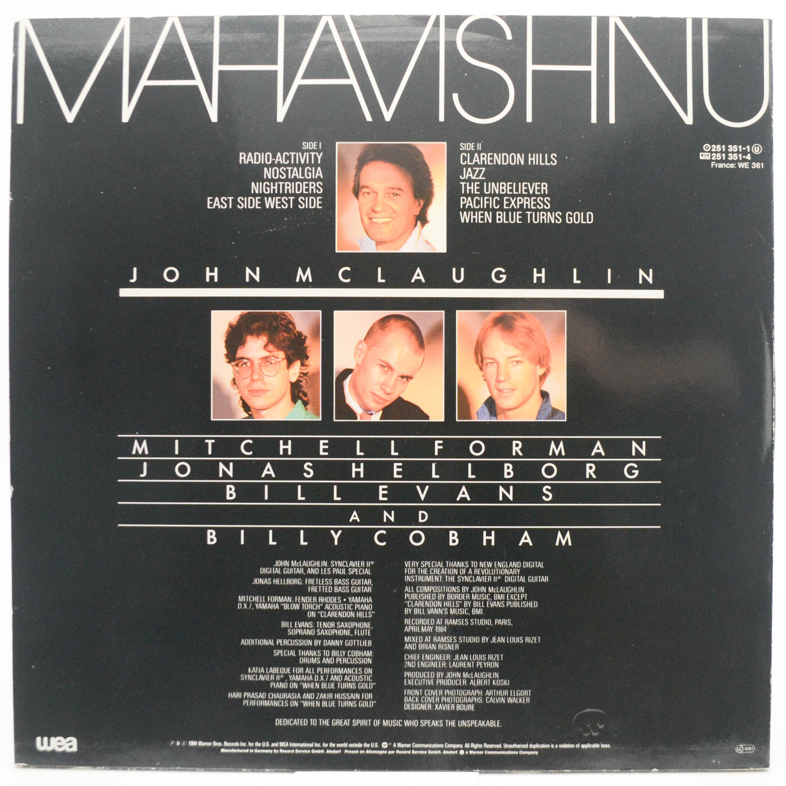 Виниловая пластинка Mahavishnu — Mahavishnu, 1984