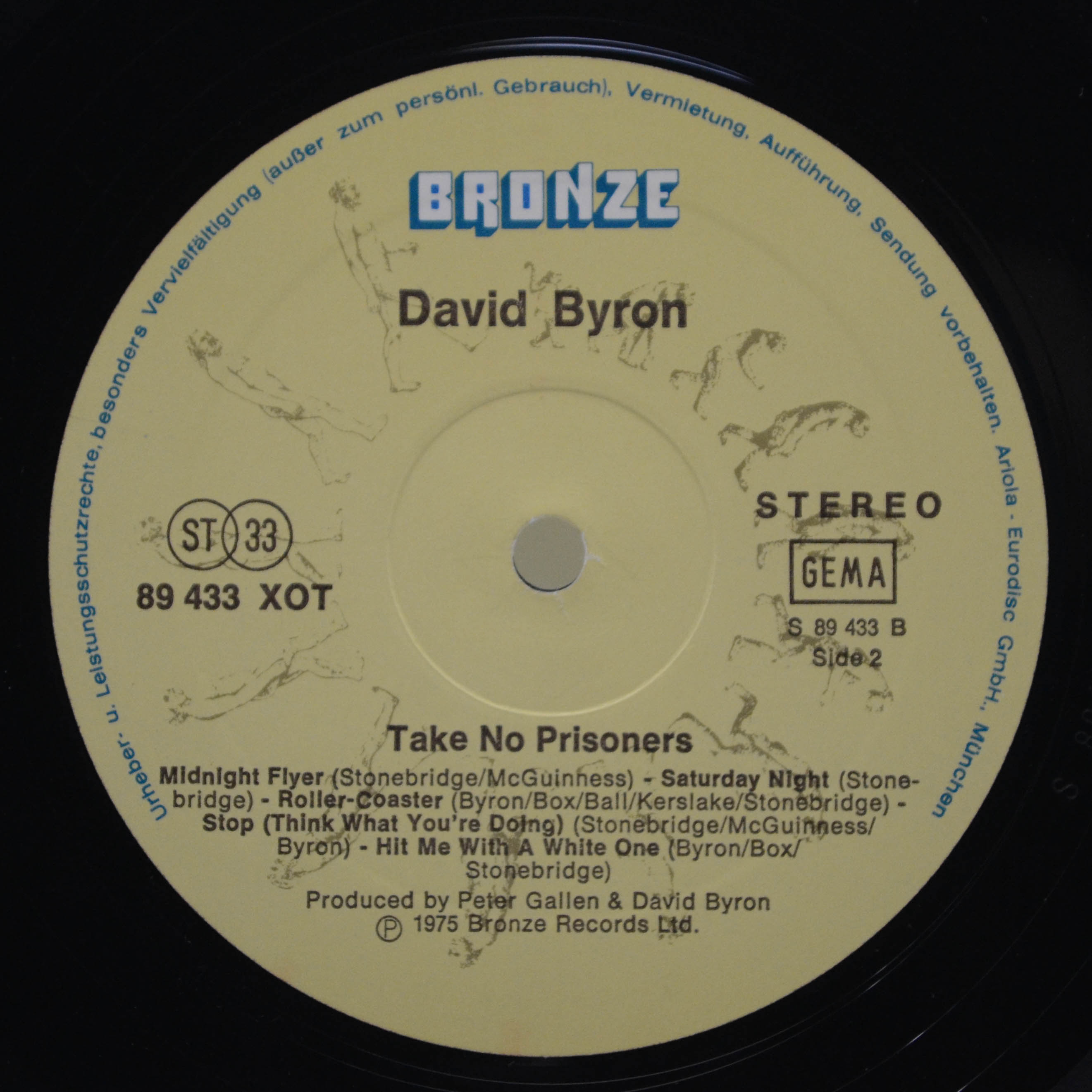 Виниловая пластинка David Byron — Take No Prisoners, 1975