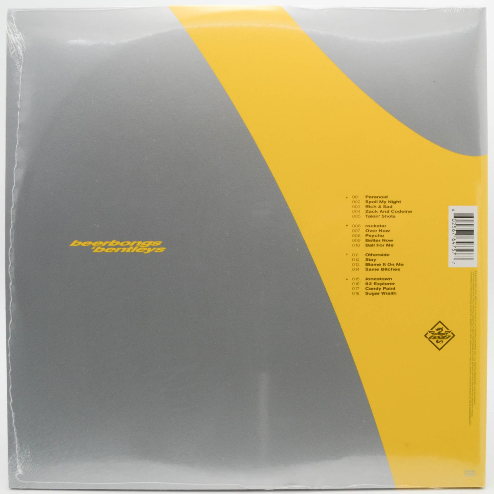 Виниловая пластинка Post Malone — Beerbongs & Bentleys (2LP), 2018