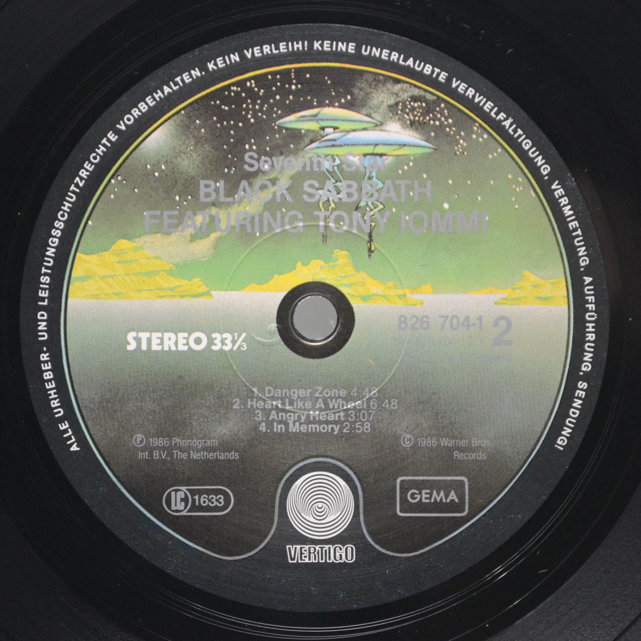 Black Sabbath Featuring Tony Iommi — Seventh Star, 1986