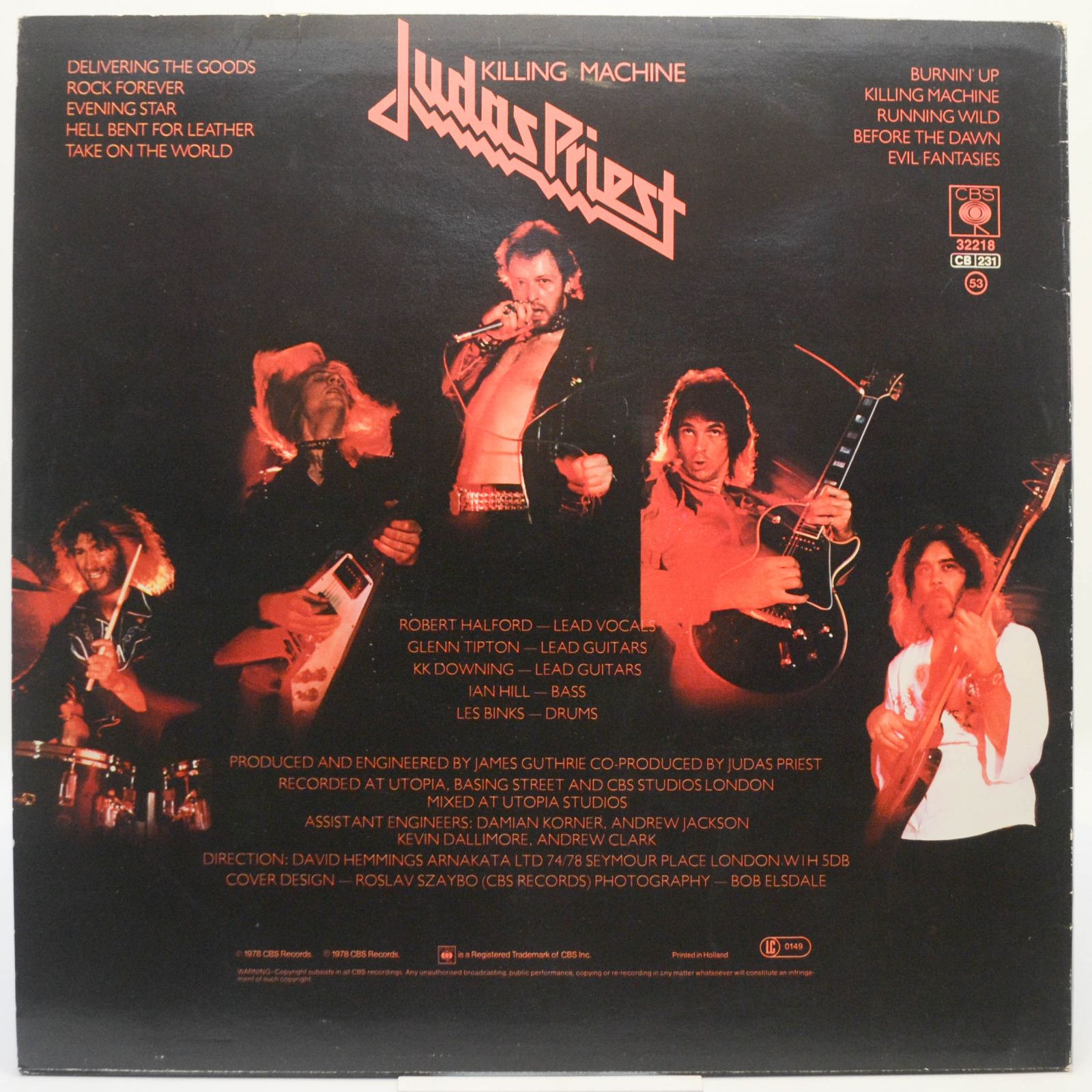 Виниловая пластинка Judas Priest — Killing Machine, 1978