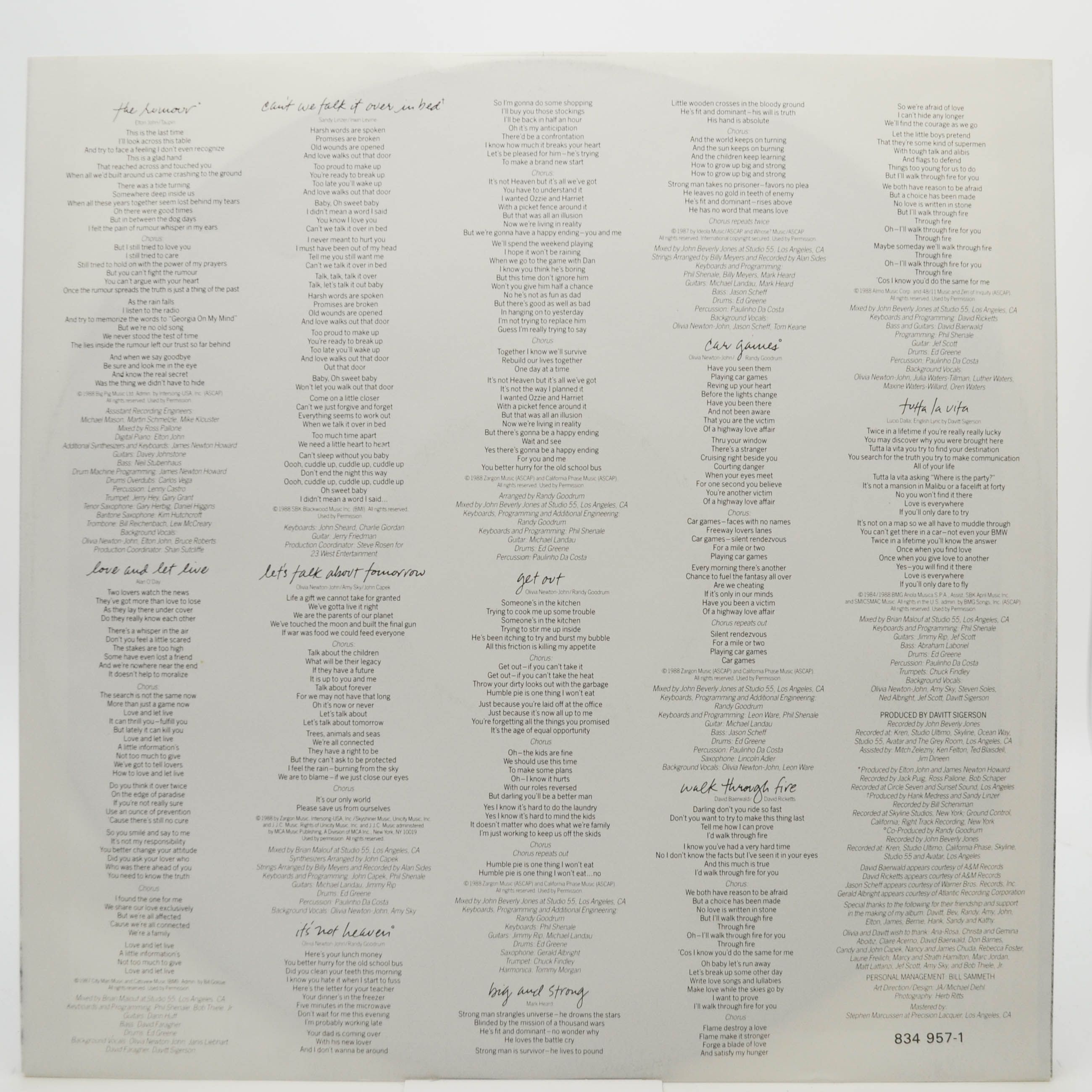 Olivia Newton-John — The Rumour, 1988