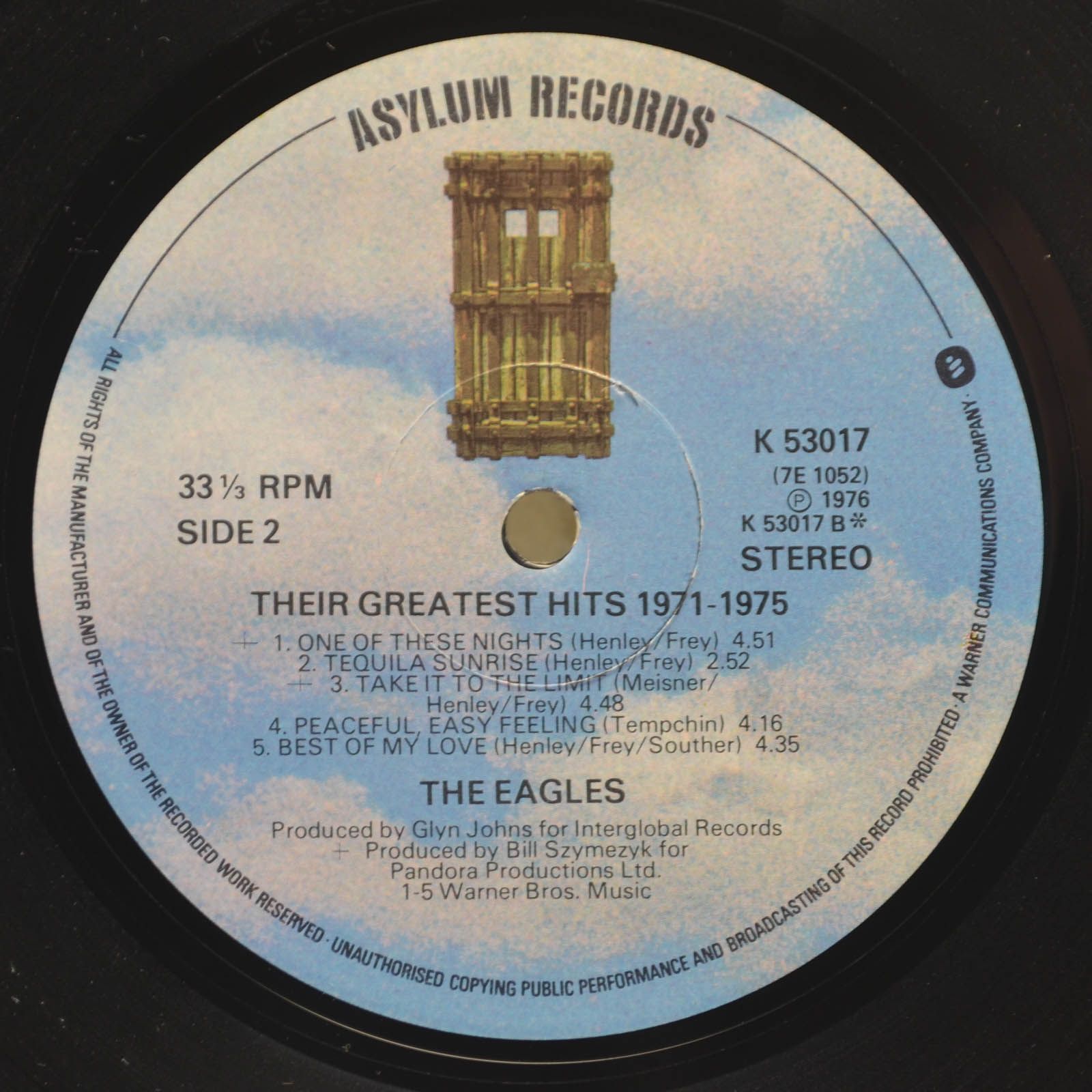 Eagles — Their Greatest Hits (1971-1975) (UK), 1976