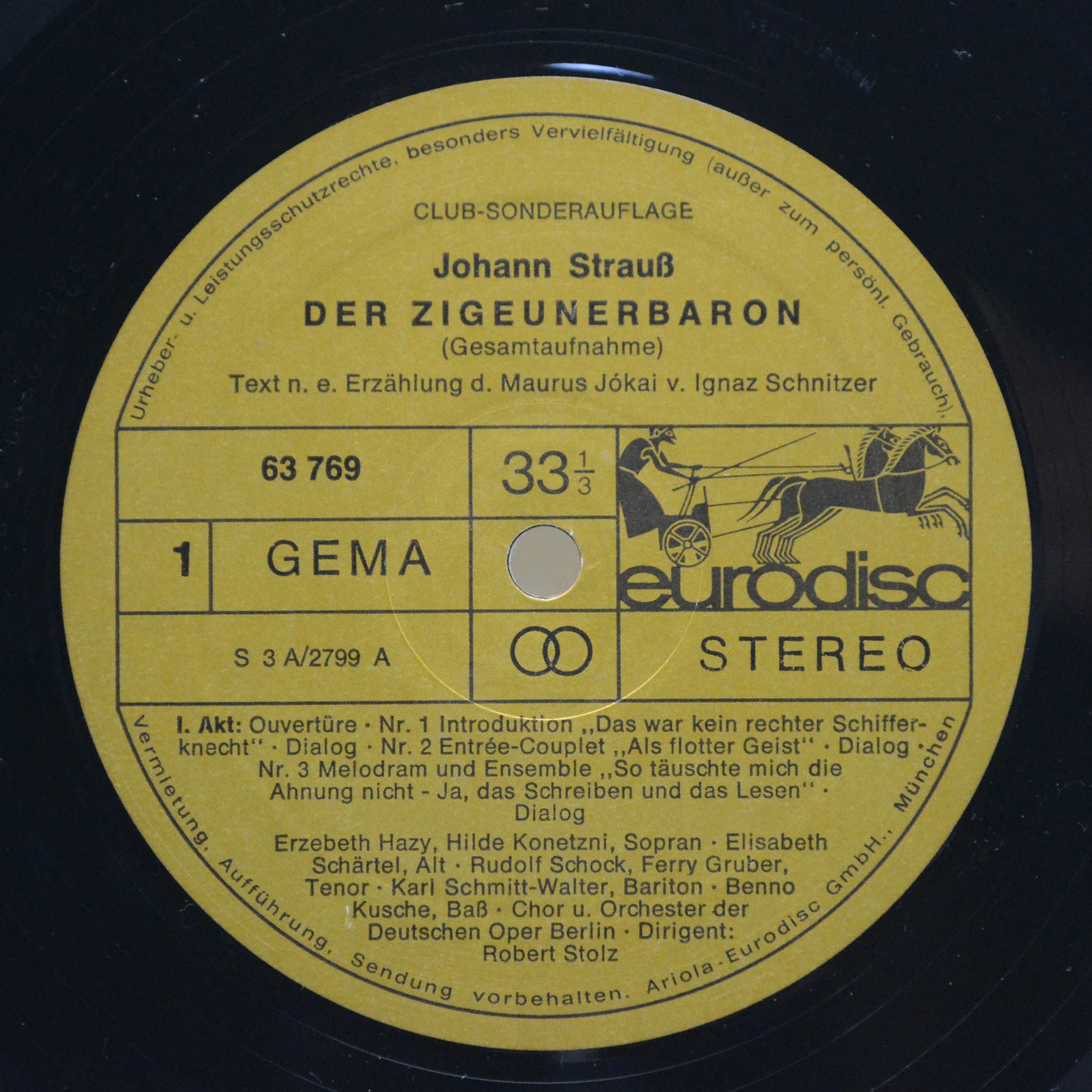 Виниловая пластинка Johann Strauß, Robert Stolz — Der Zigeunerbaron (2LP), 1964