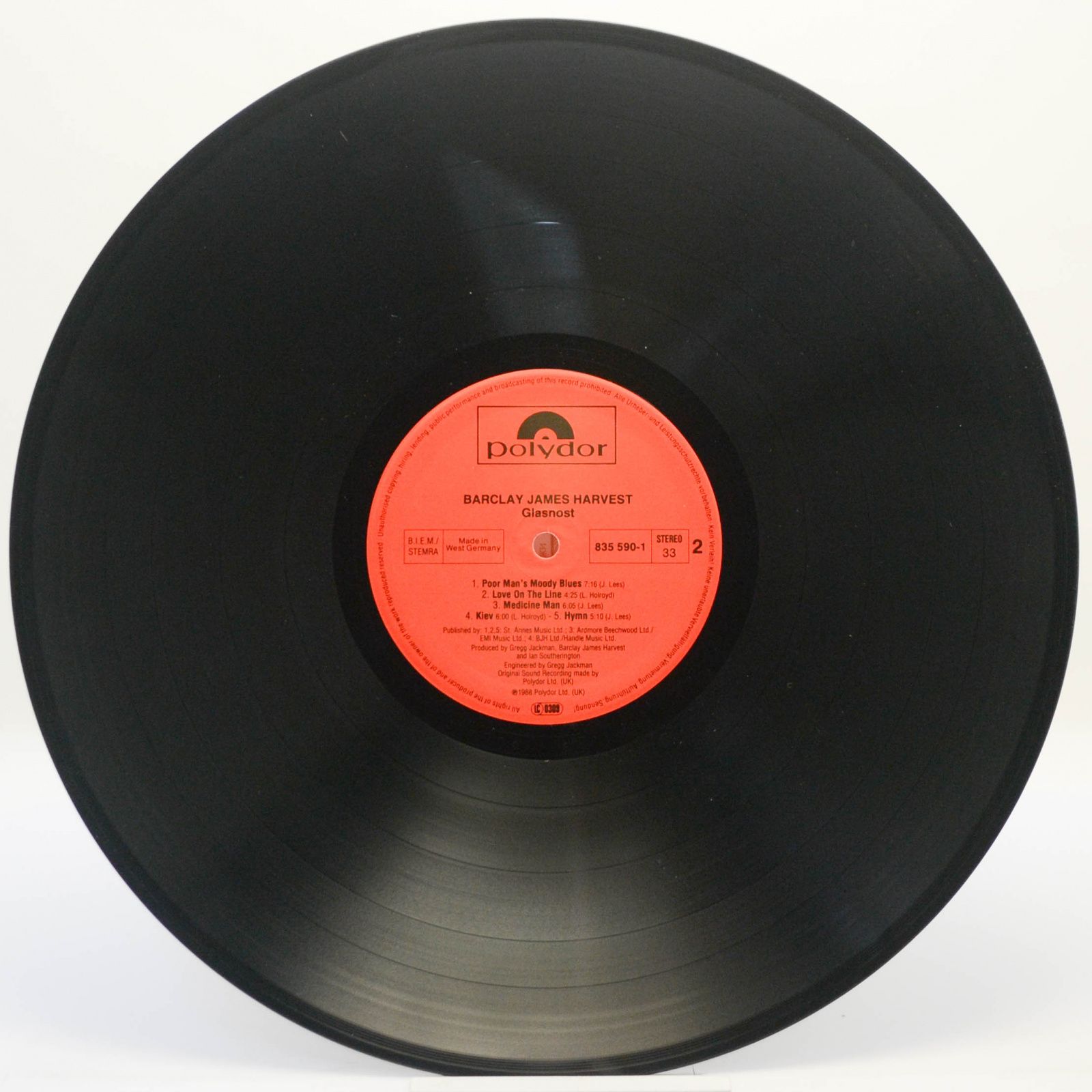 Виниловая пластинка Barclay James Harvest — Glasnost, 1988