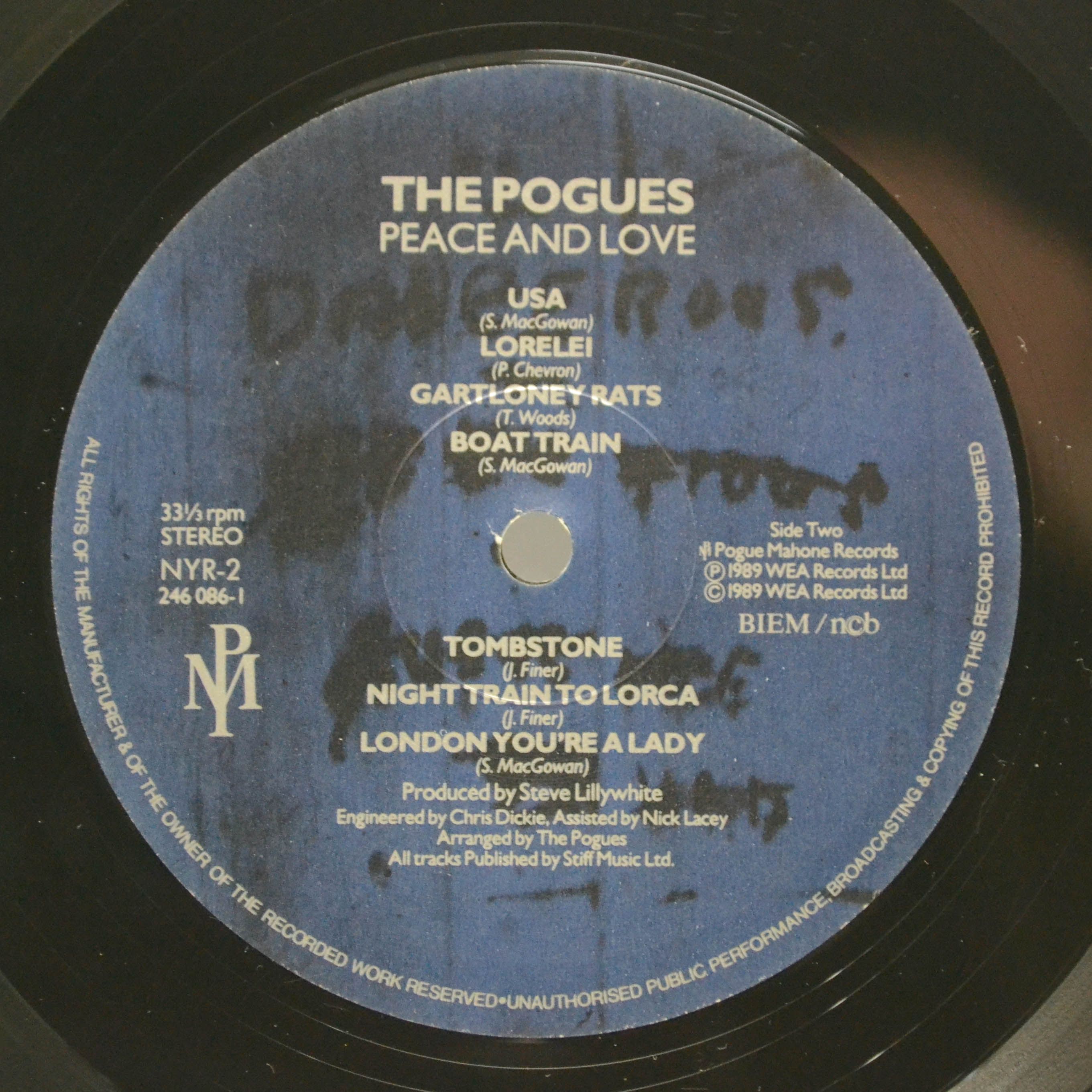 Виниловая пластинка Pogues — Peace And Love, 1989