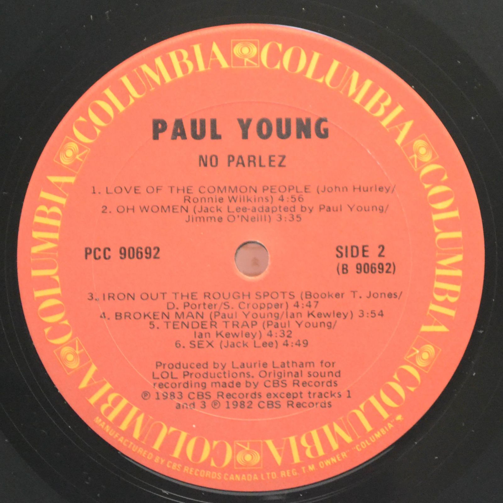 Виниловая пластинка Paul Young — No Parlez, 1983