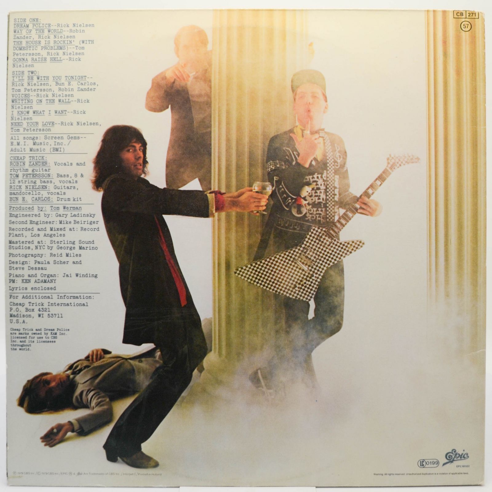 Виниловая пластинка Cheap Trick — Dream Police, 1979