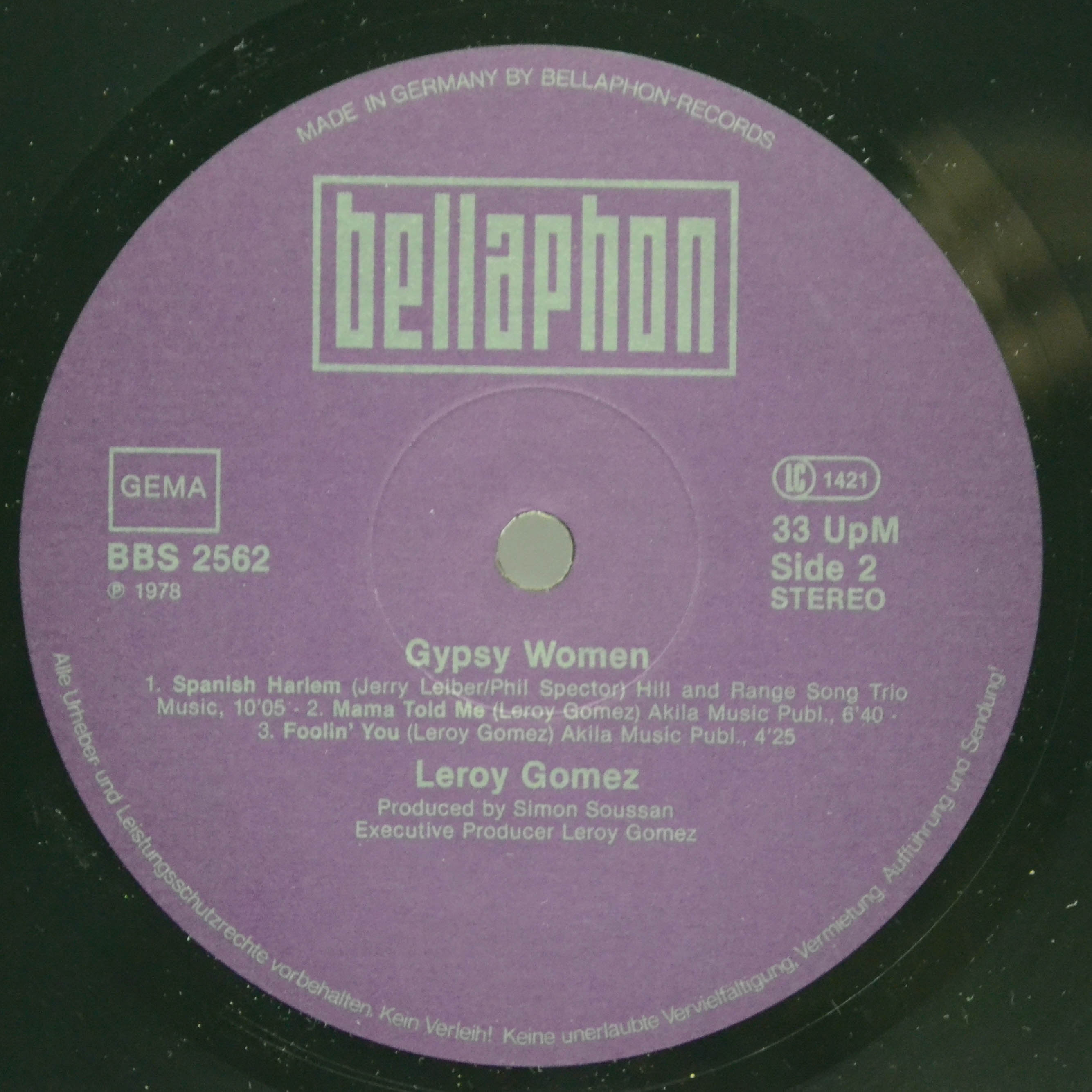 Виниловая пластинка Leroy Gomez — Gypsy Woman, 1978