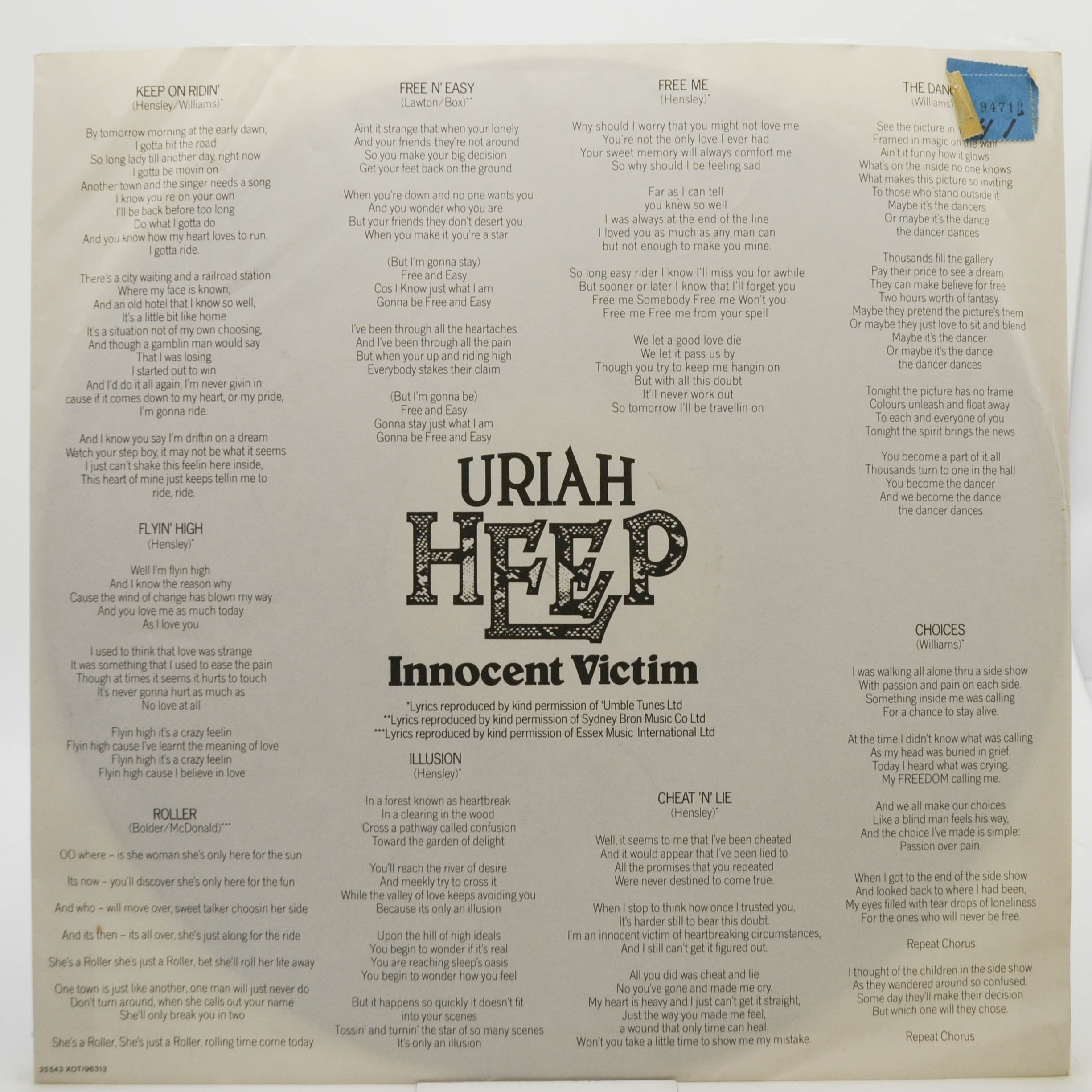 Виниловая пластинка Uriah Heep — Innocent Victim, 1977