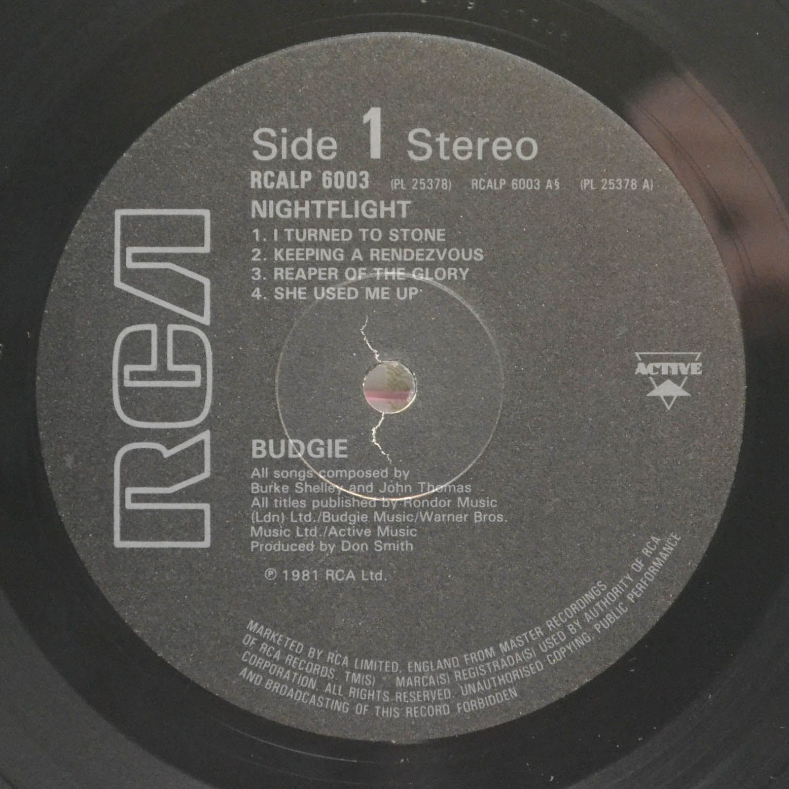 Budgie — Nightflight (UK), 1981