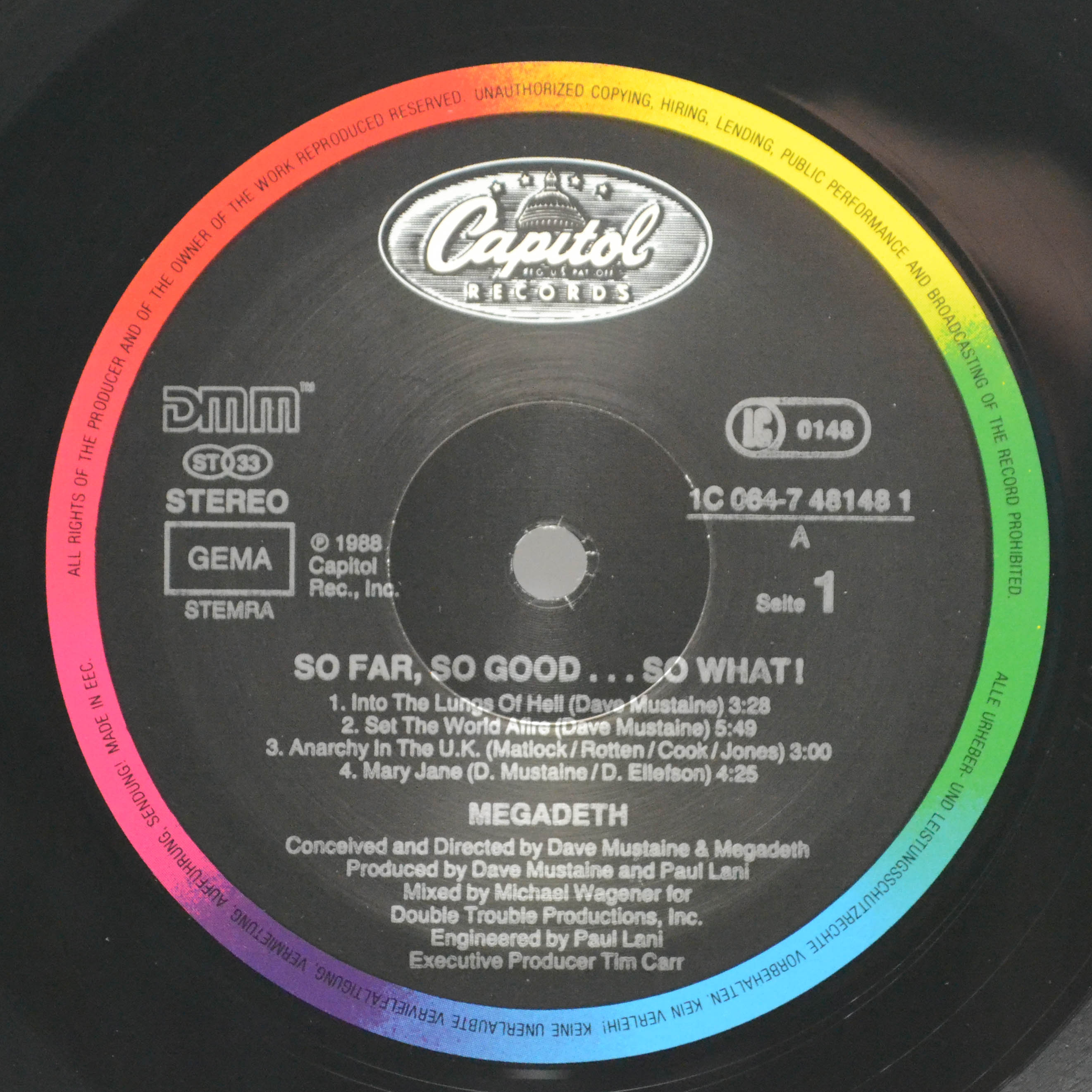 Megadeth — So Far, So Good... So What!, 1988