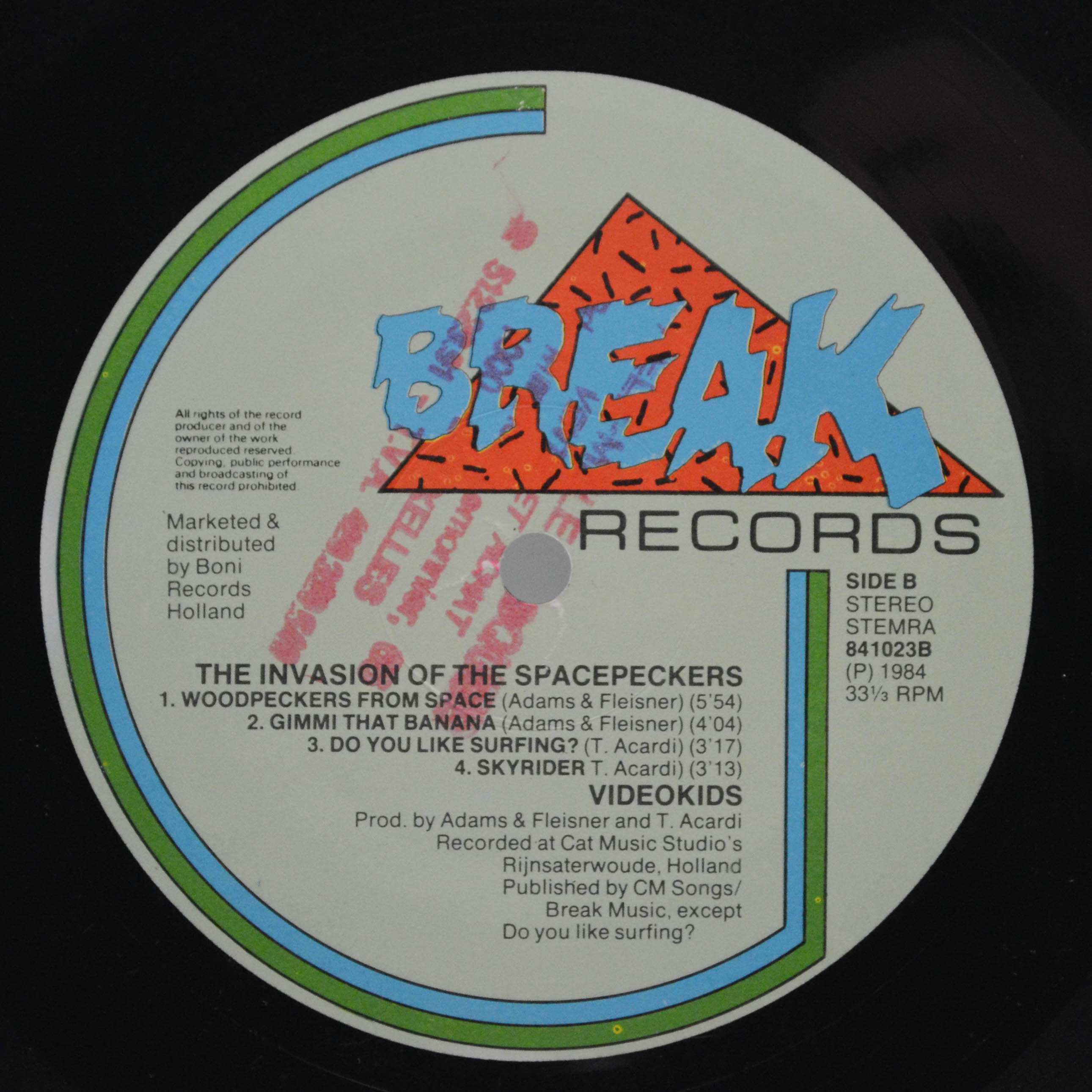Виниловая пластинка Video Kids — The Invasion Of The Spacepeckers, 1984