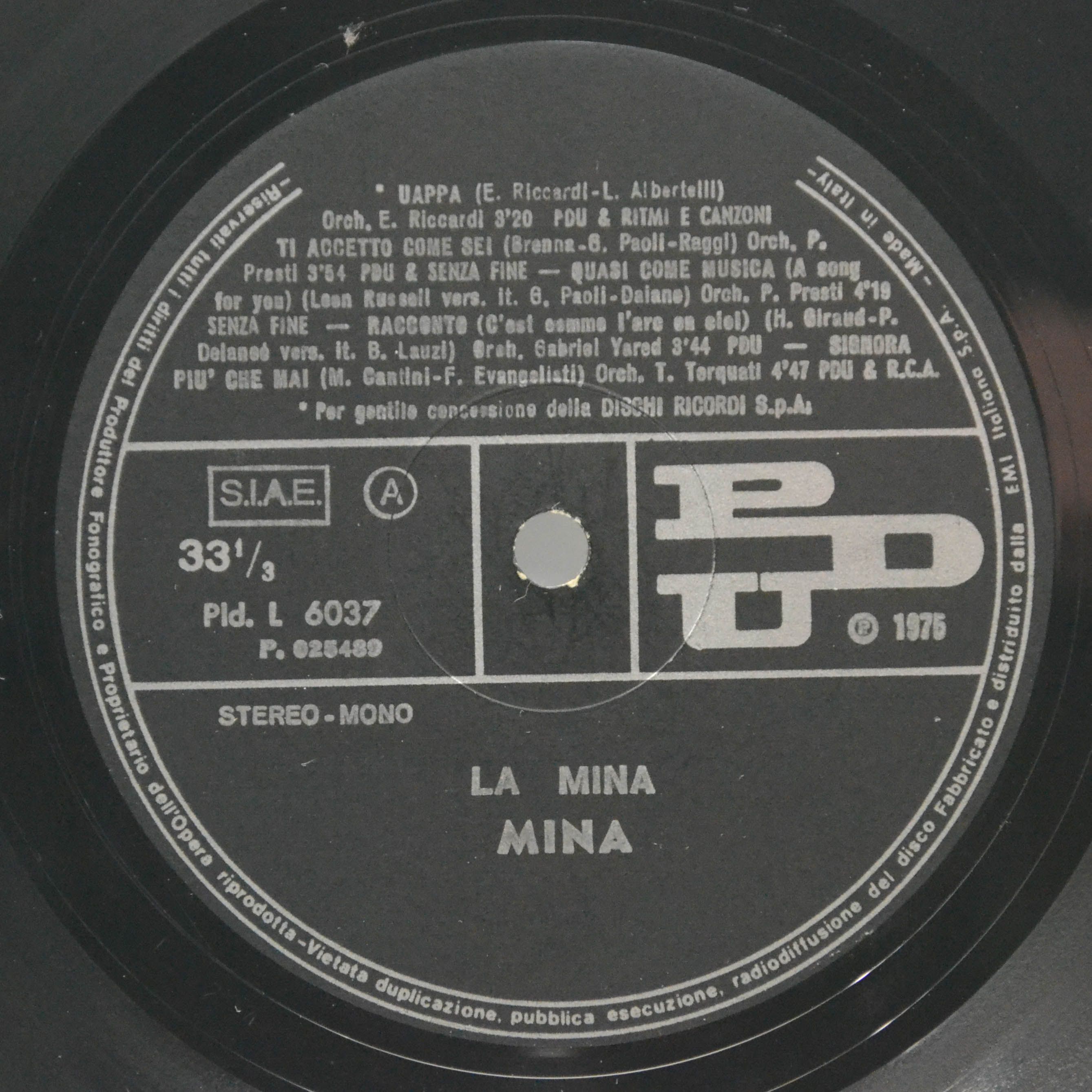 Mina — La Mina (1-st, Italy), 1975