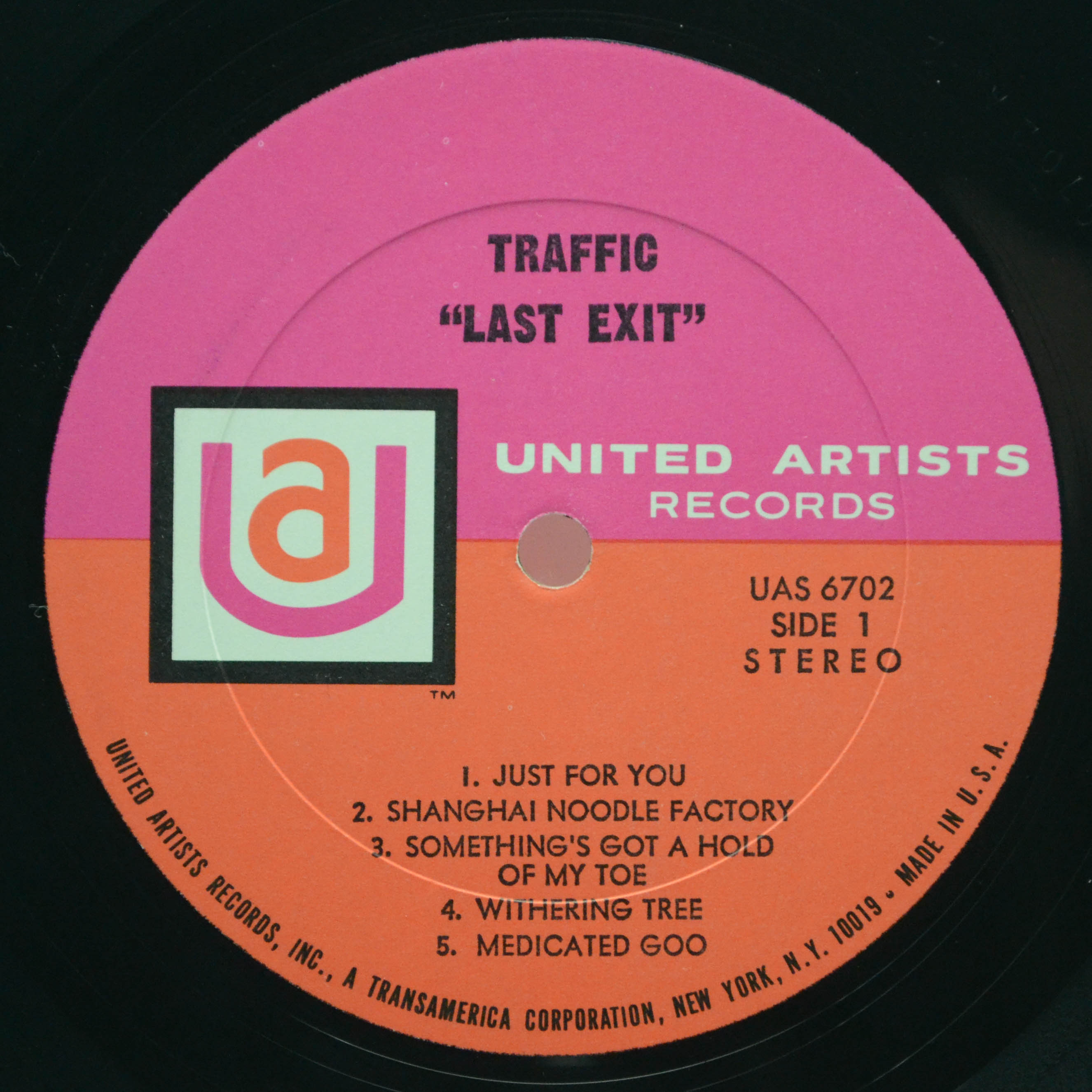 Виниловая пластинка Traffic — Last Exit (USA), 1969