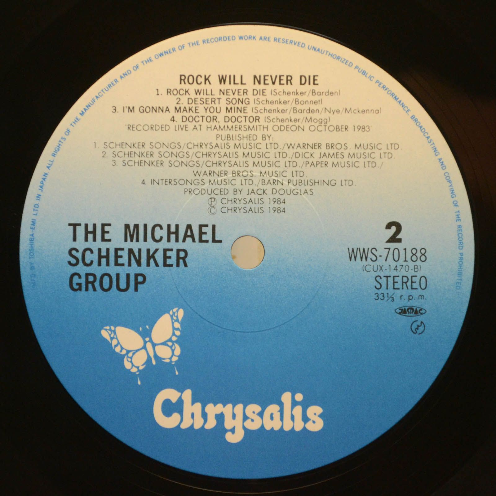 Виниловая пластинка Michael Schenker Group — Rock Will Never Die, 1984